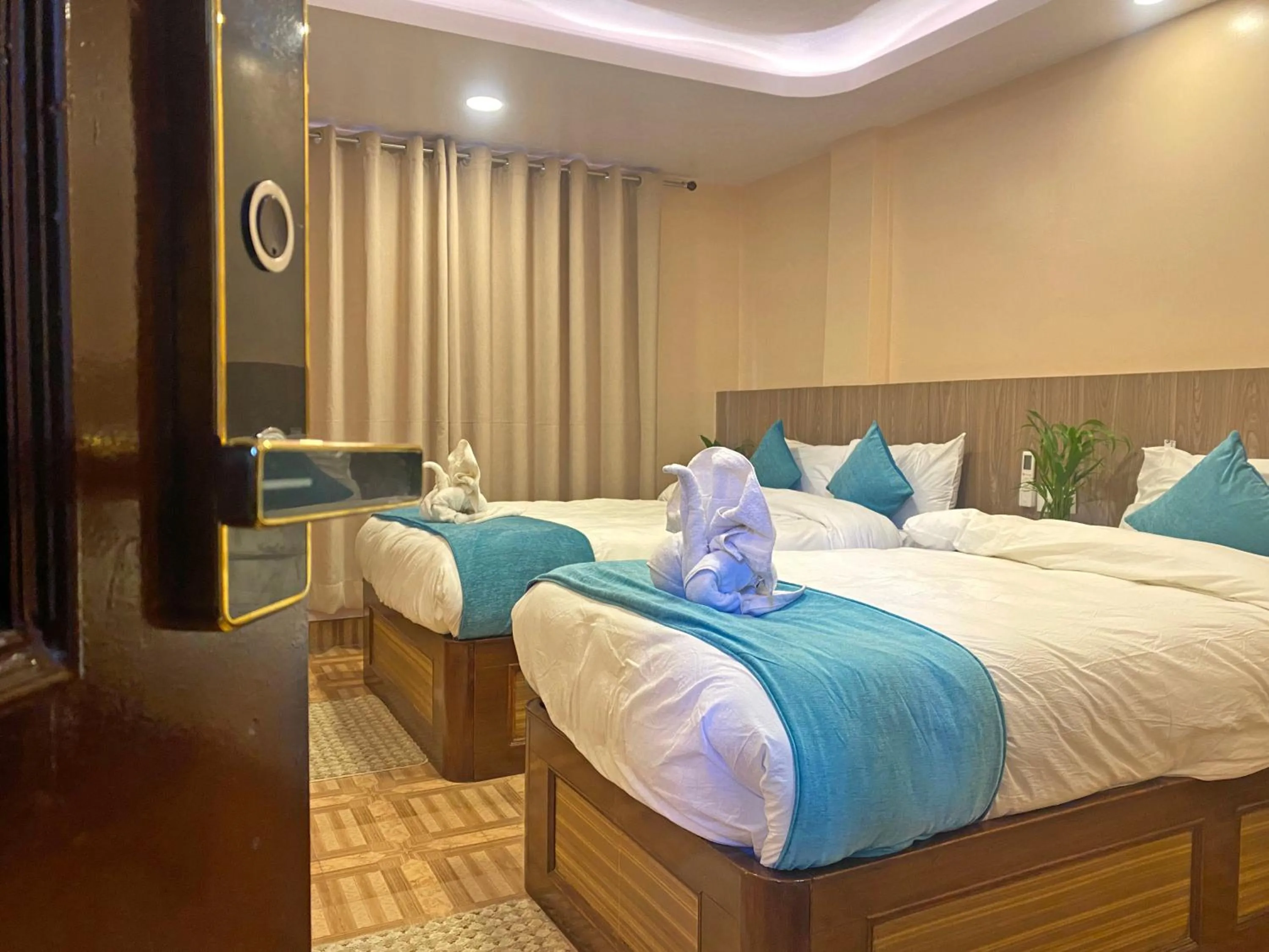 Bed in Hotel Resunga Arjun