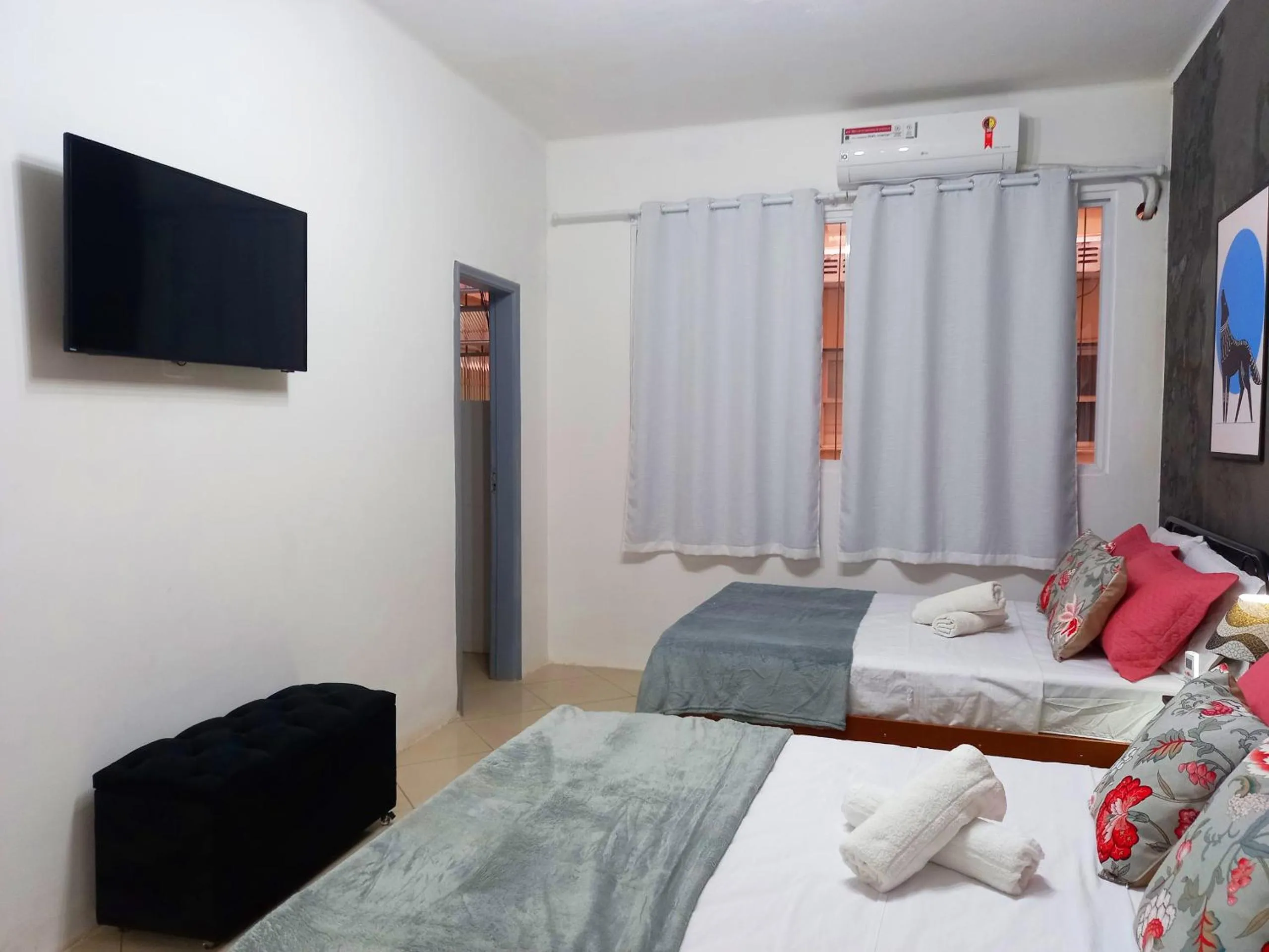 Bed in Studio na Praia de Copacabana, maquina de lavar