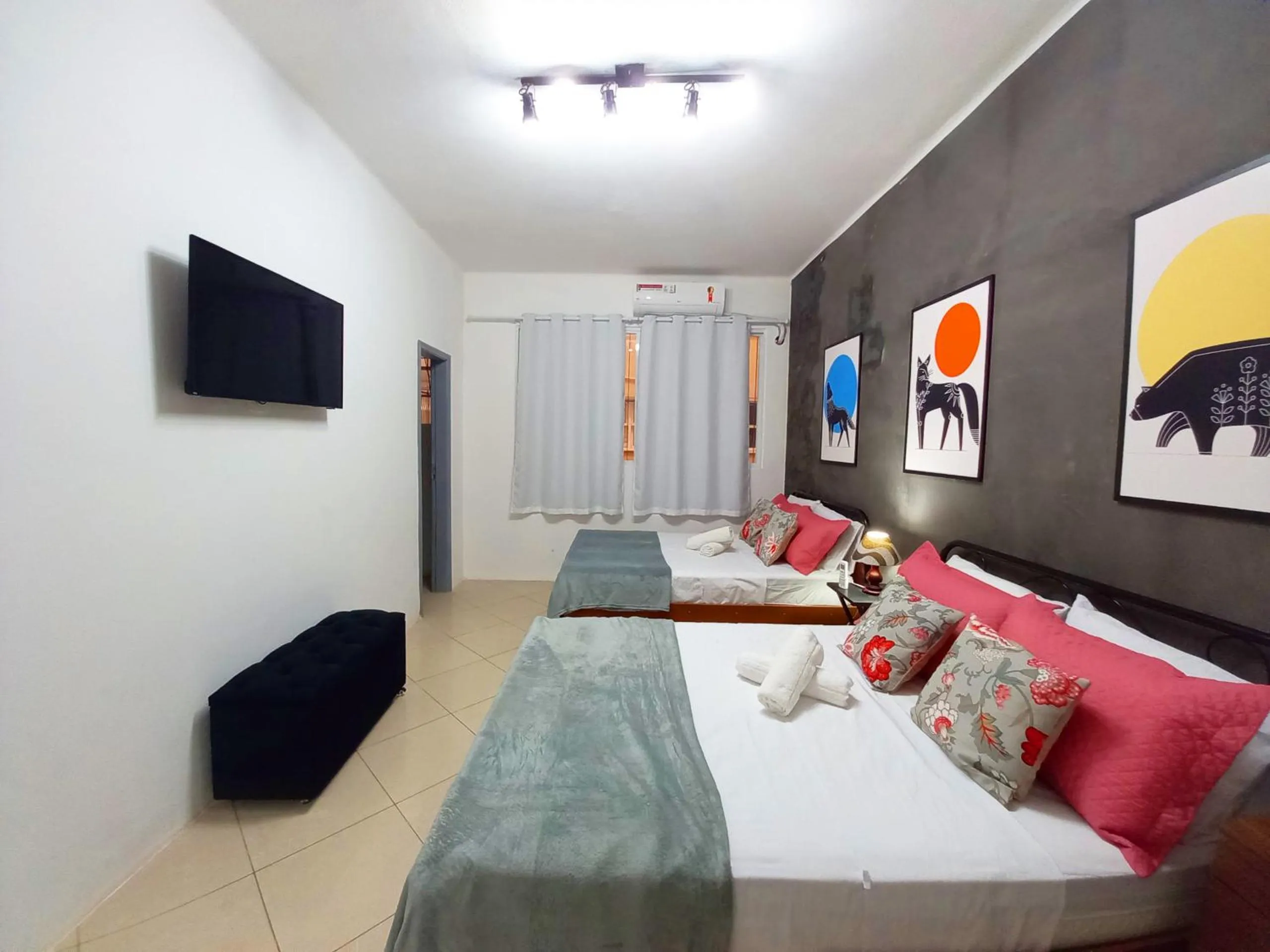 Bed in Studio na Praia de Copacabana, maquina de lavar