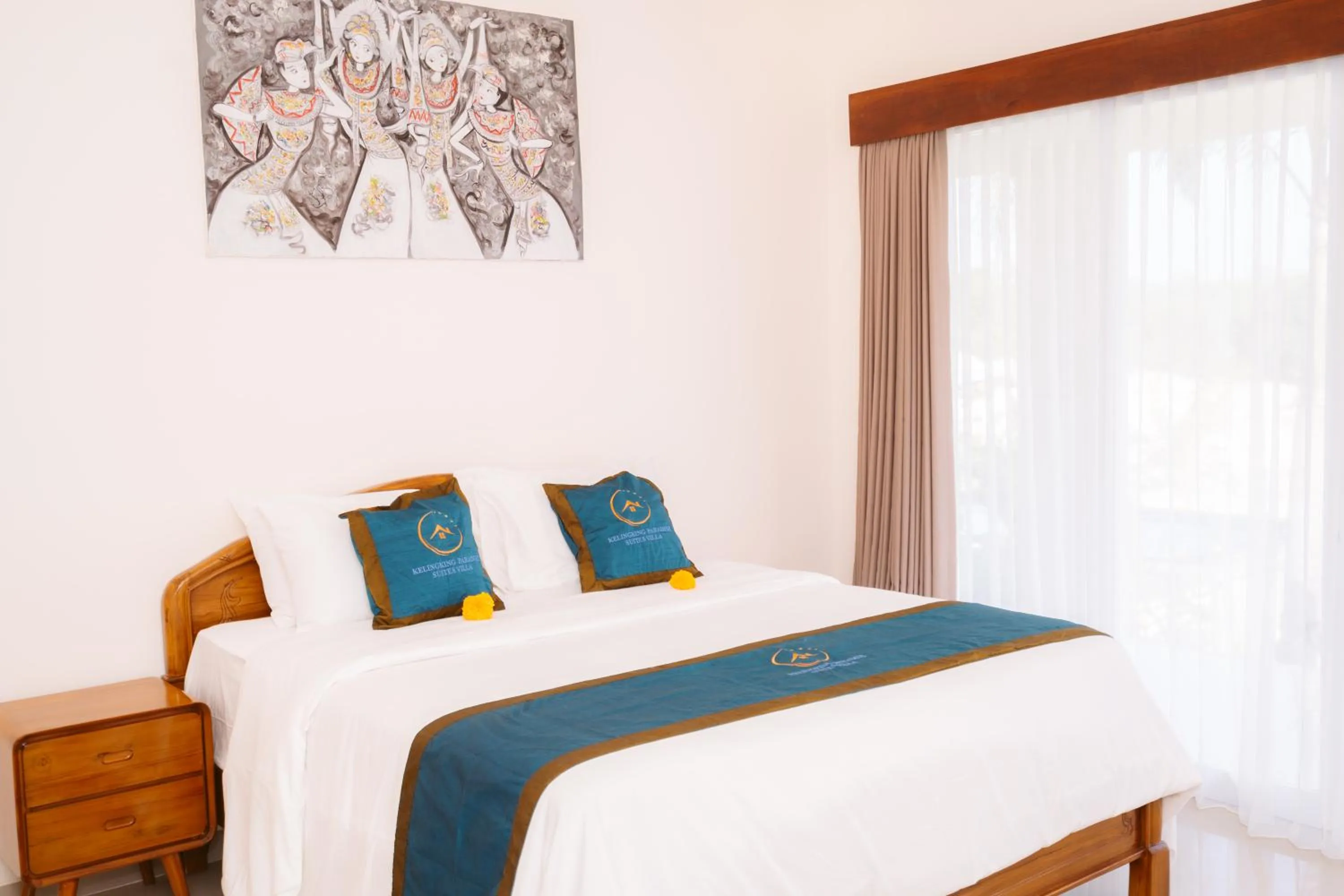 Bed in Kelingking Paradise Suites Villa