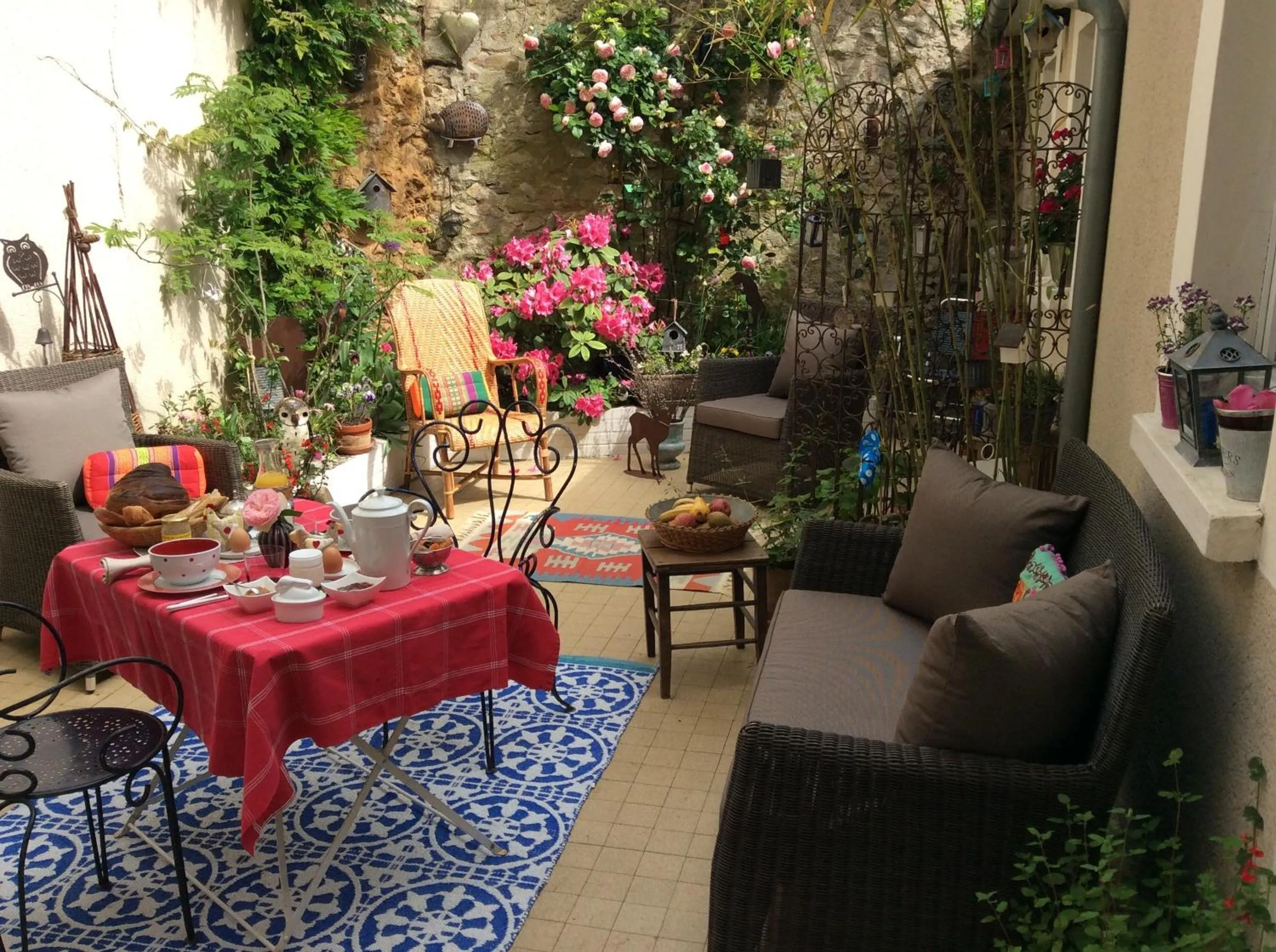 Patio in La Mancelle - Chambre d'hôtes