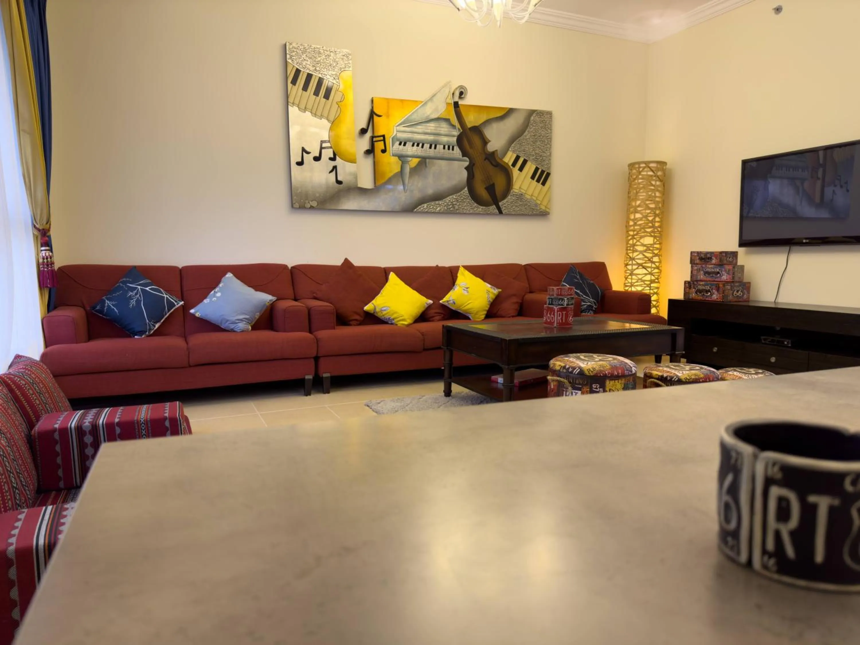 Living room in Route 66 Beach Hostel