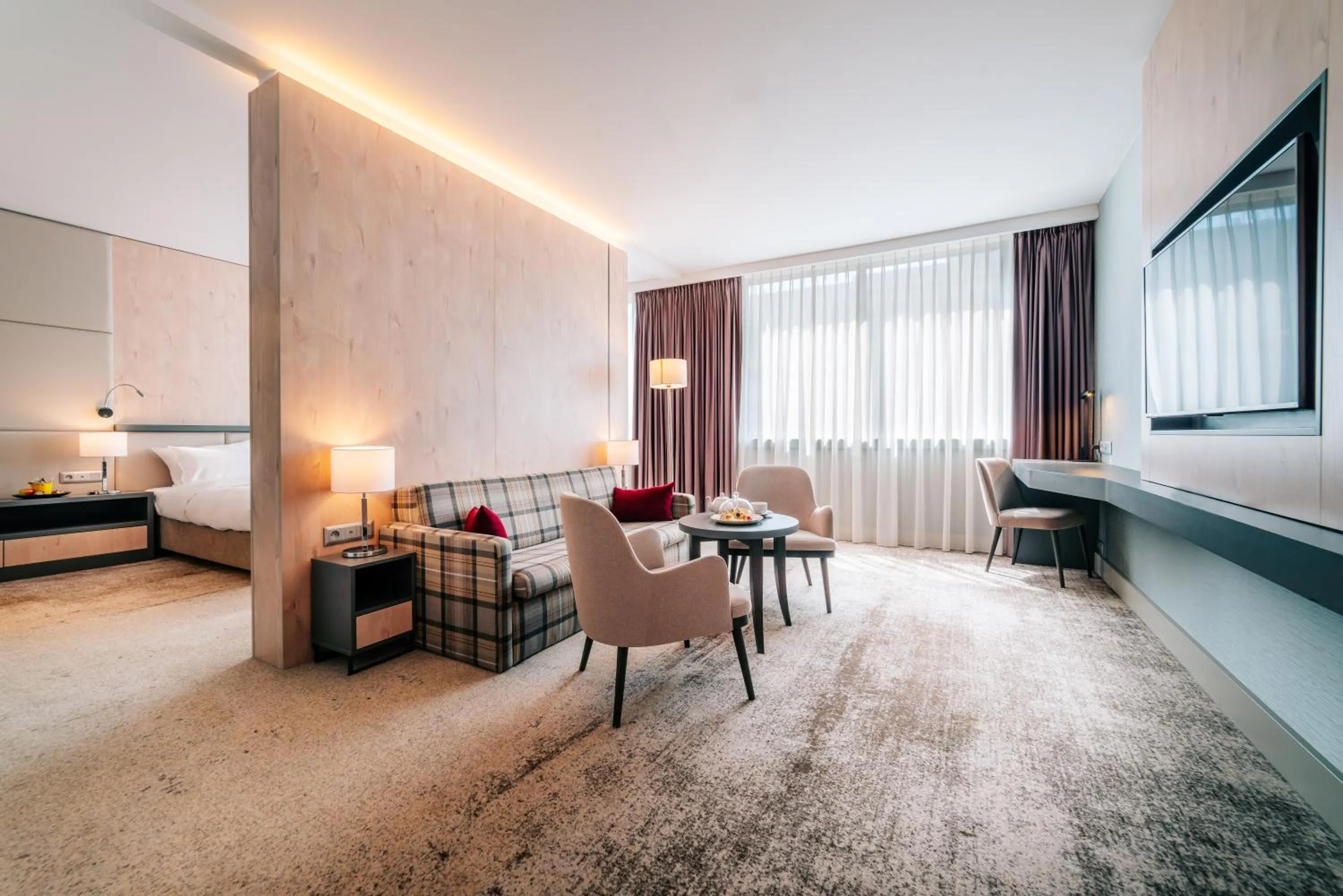 Living room, Bed in Radisson Blu Szczecin