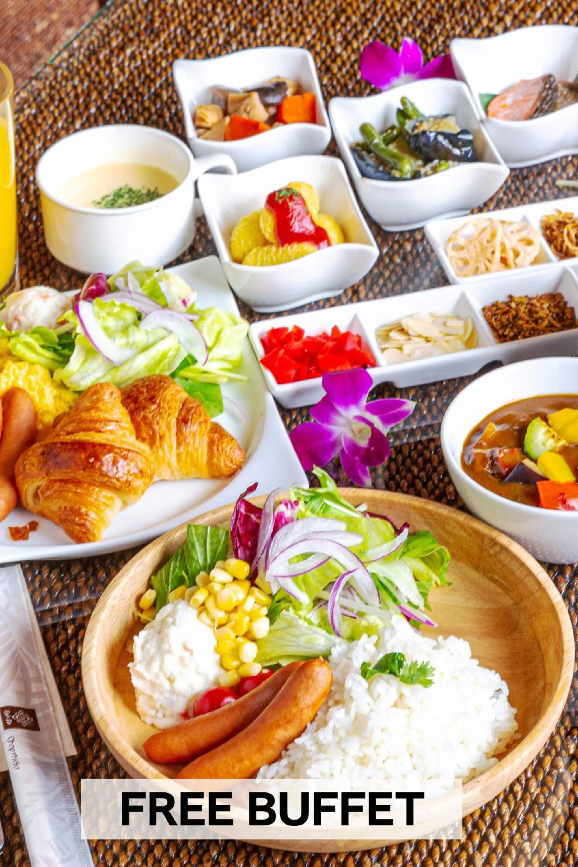 Buffet breakfast in Hotel Balian Resort Chiba - Family Kids Group Concept