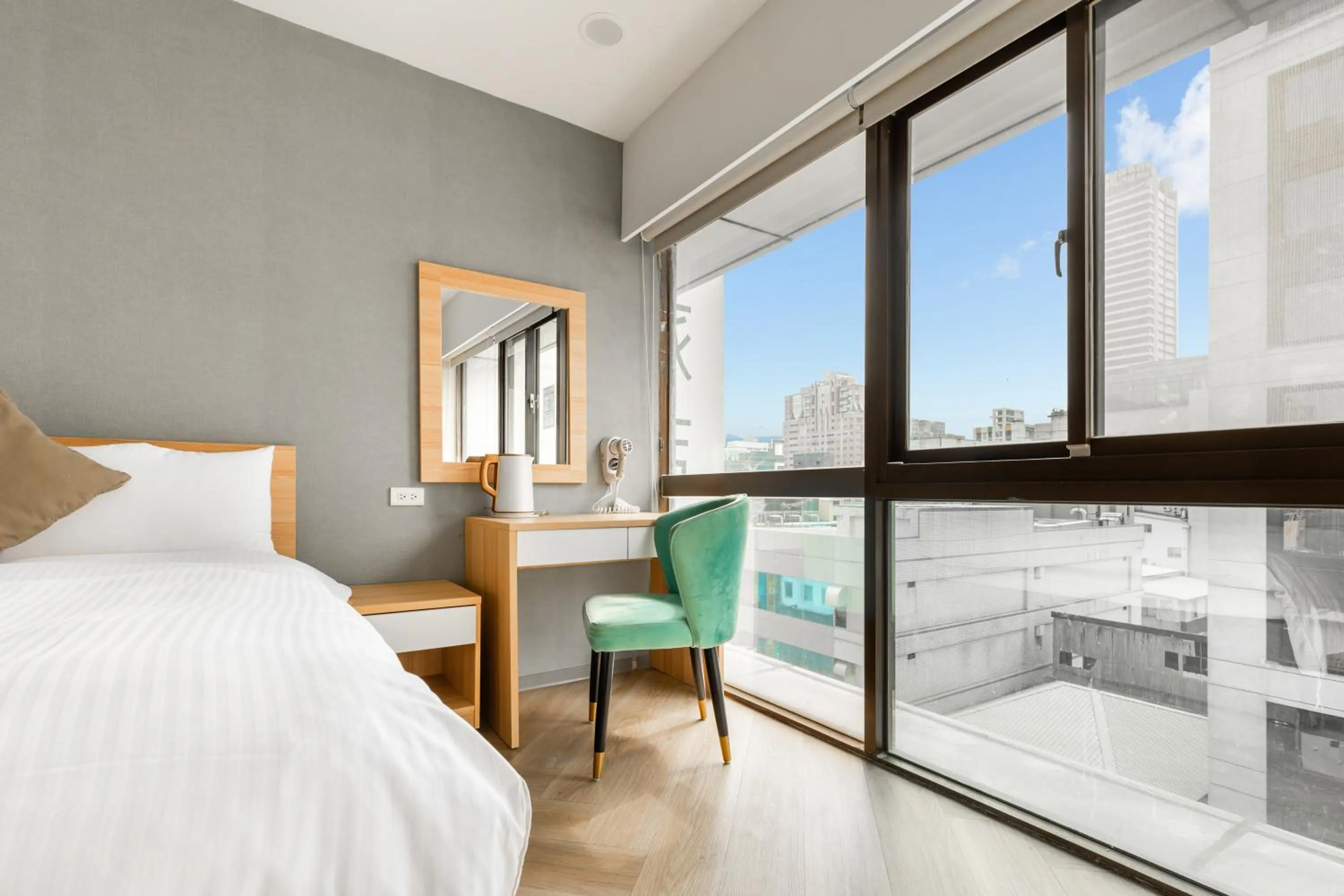 Photo of the whole room, Bed in Mu Chen Hotel