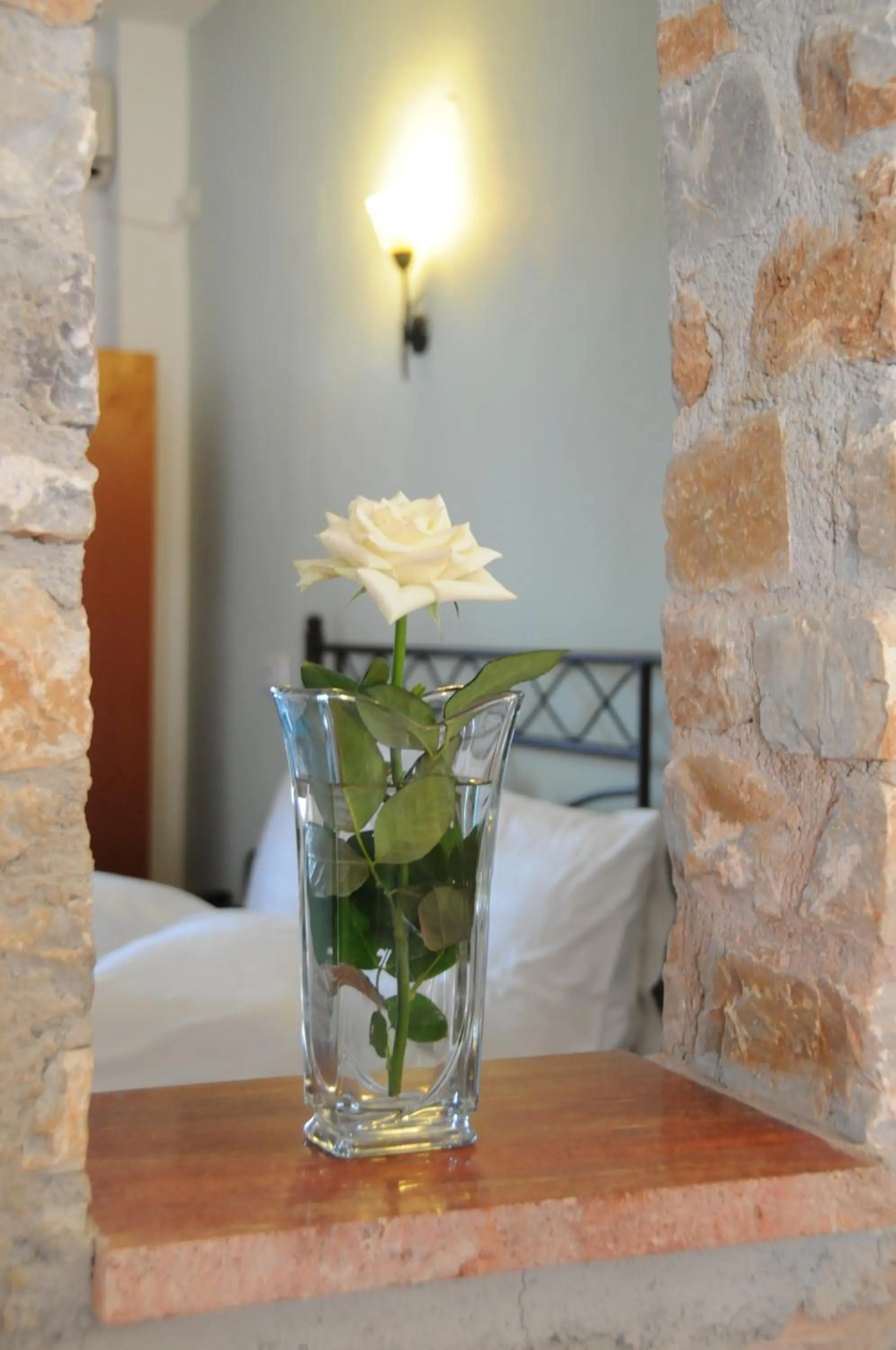 Bed in Skiathos Island Suites