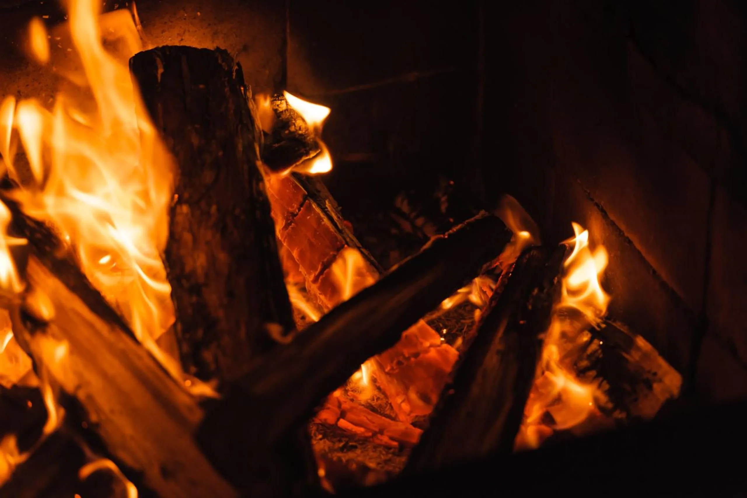 fireplace in Sítio dos Lagos