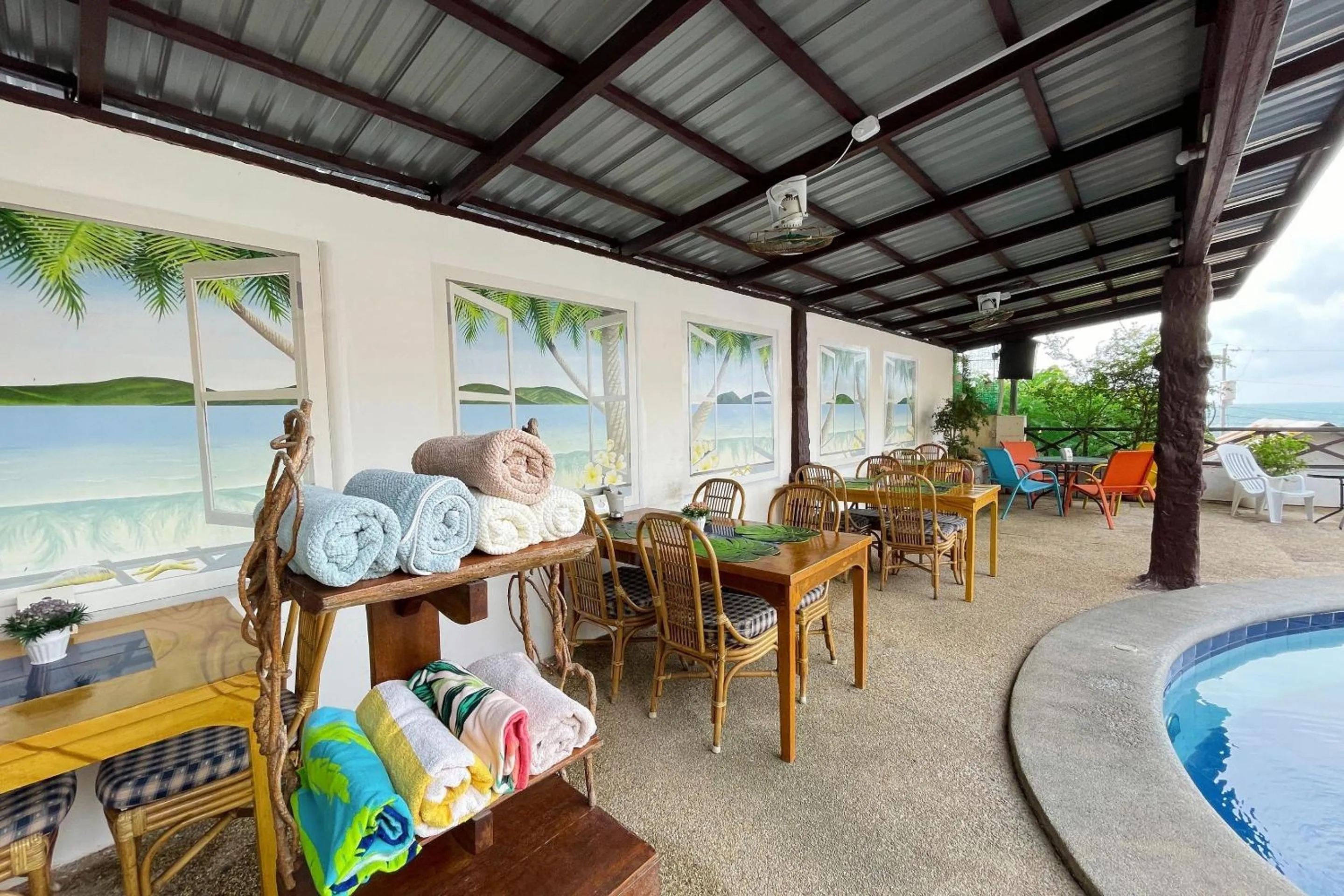 Pool view in Oriental Hill Sabang Resort Puerto Galera