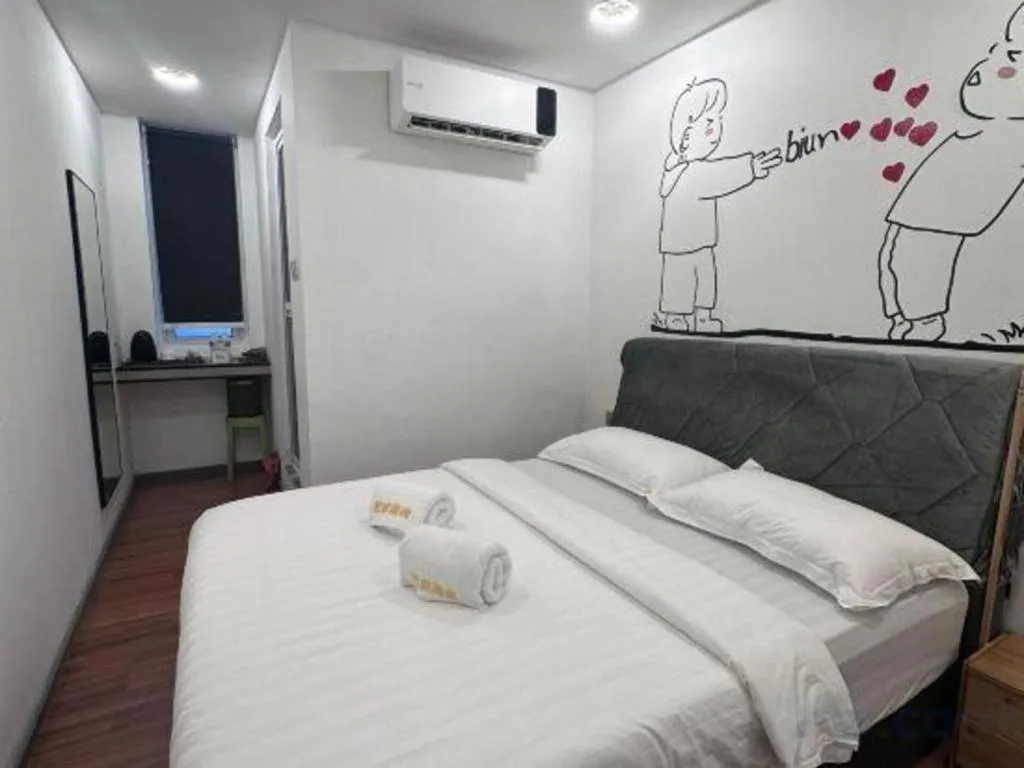 Bed in Ru Jia Hai She Hotel