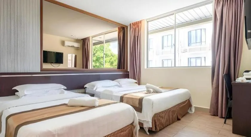 Bed in Goldenhill Hotel