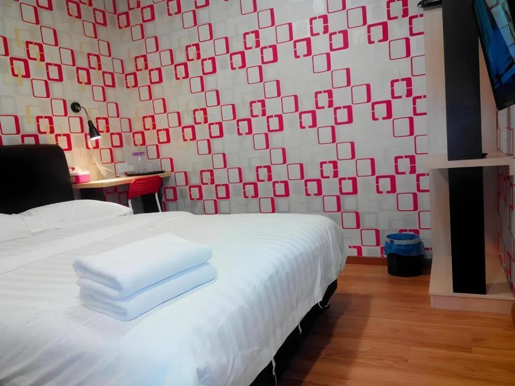 Bed in Hotel Zamburger Enstek