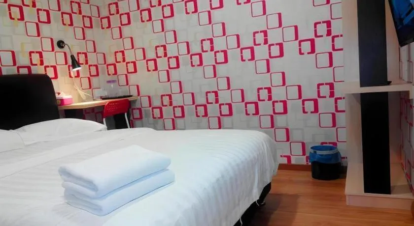 Bed in Hotel Zamburger Enstek