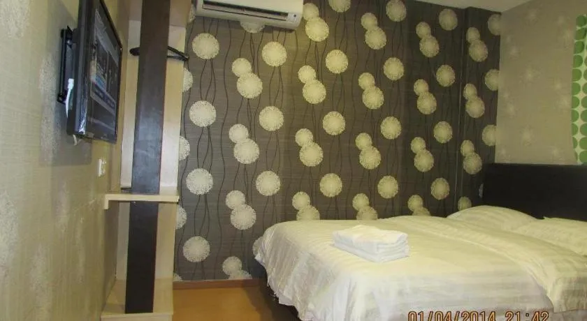 Bed in Hotel Zamburger Enstek