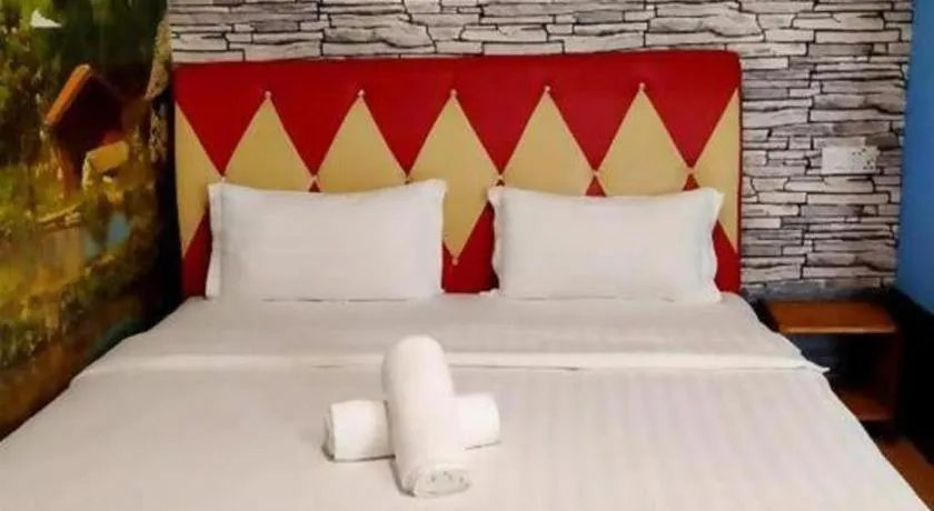 Bed in Hotel Zamburger Enstek