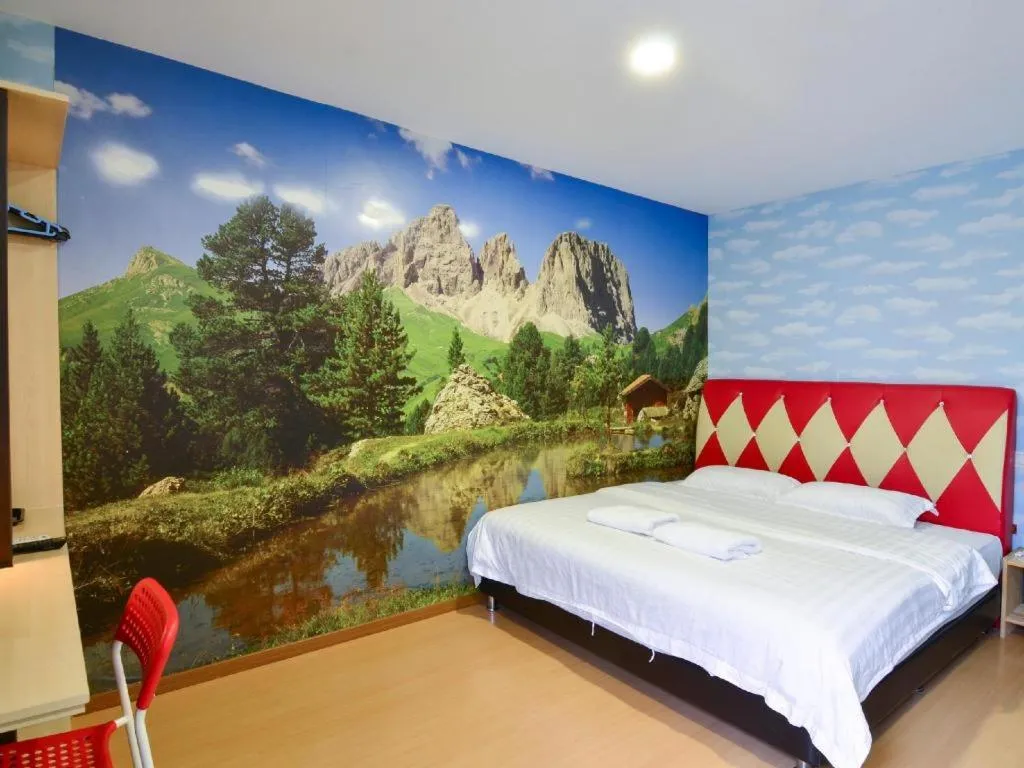 Bed in Hotel Zamburger Enstek