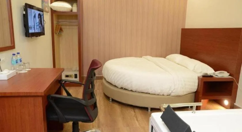 Bed in Elegant Hotel