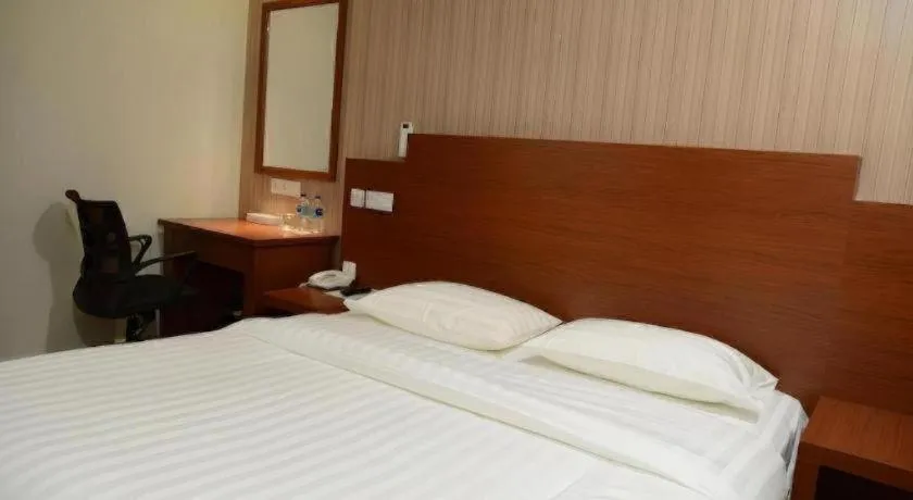 Bed in Elegant Hotel