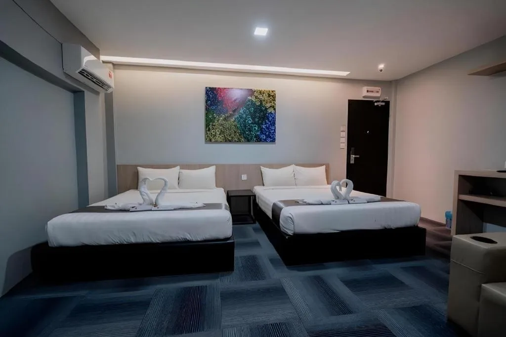 Bed in Kimal Hotel Taiping