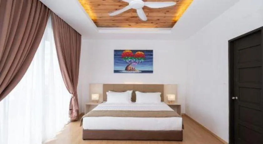 Bed in Sand Bay Resort Semporna