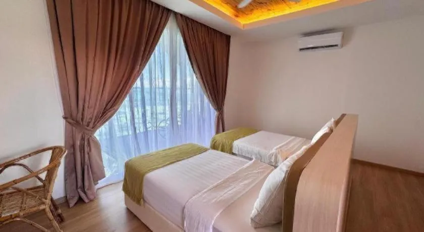 Bed in Sand Bay Resort Semporna