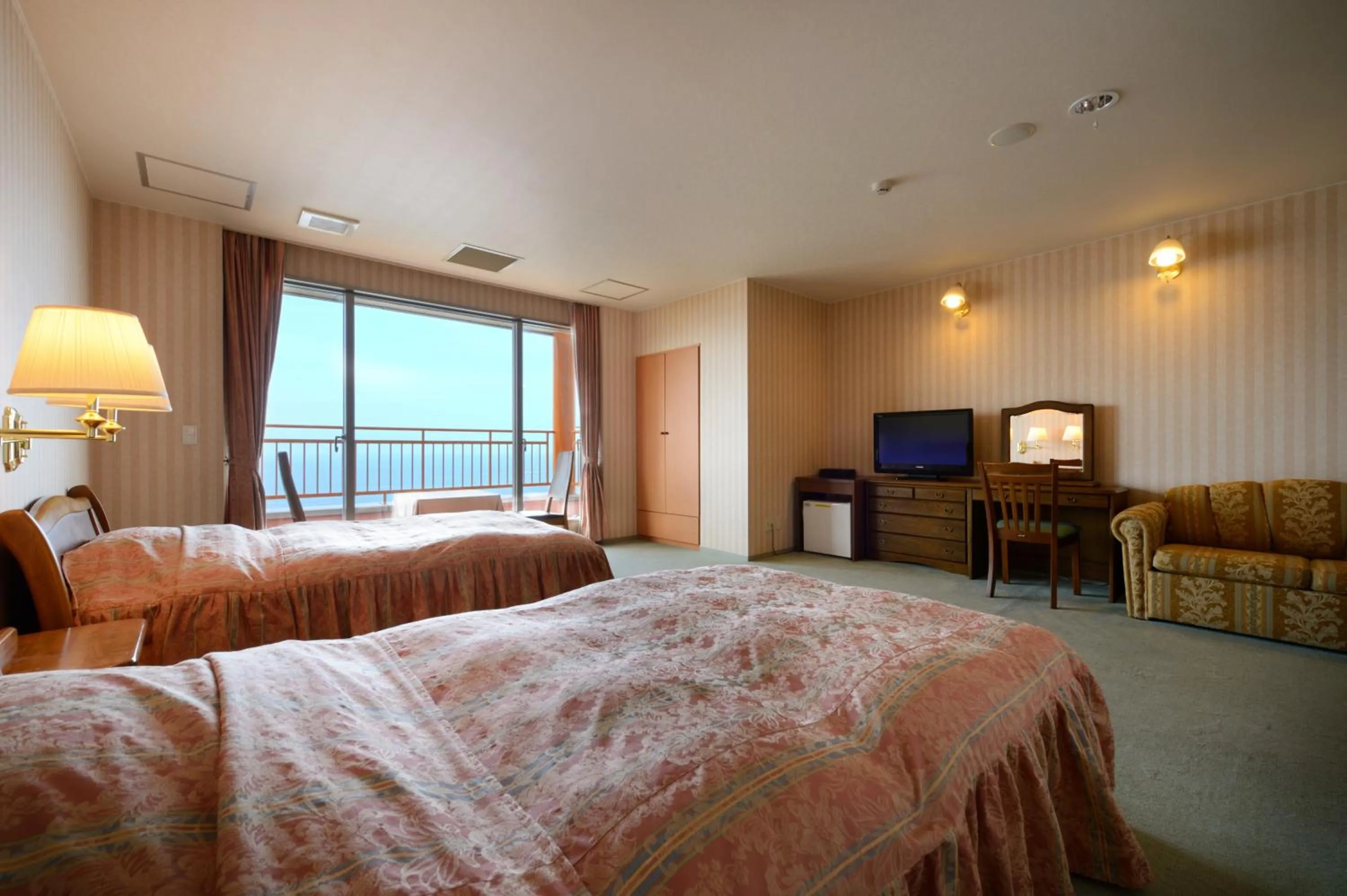 Decorative detail, Bed in Hotel Grand Mer Sankaiso