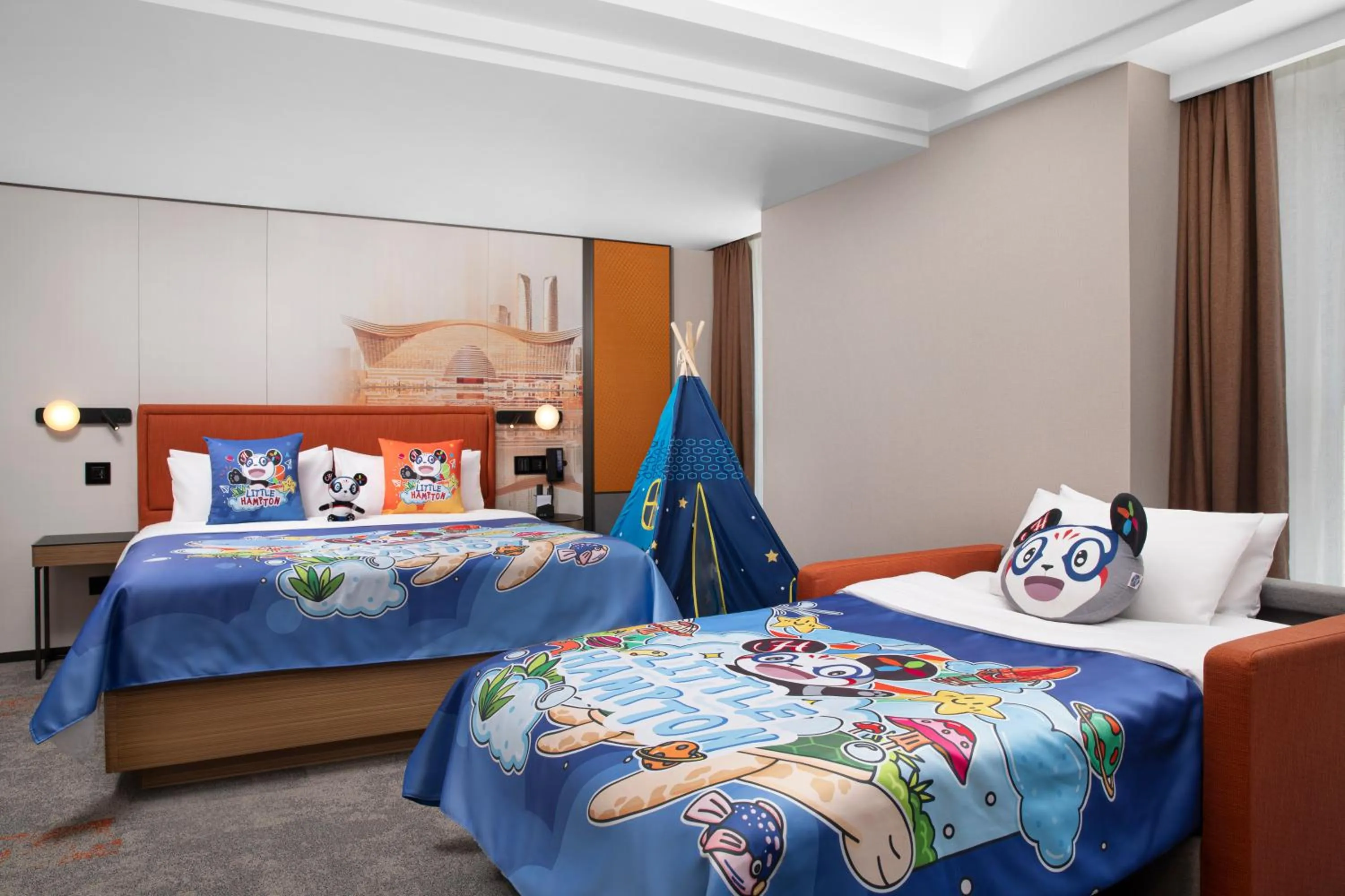 Bed in Hampton by Hilton Chengdu Wuhou Waishuannan