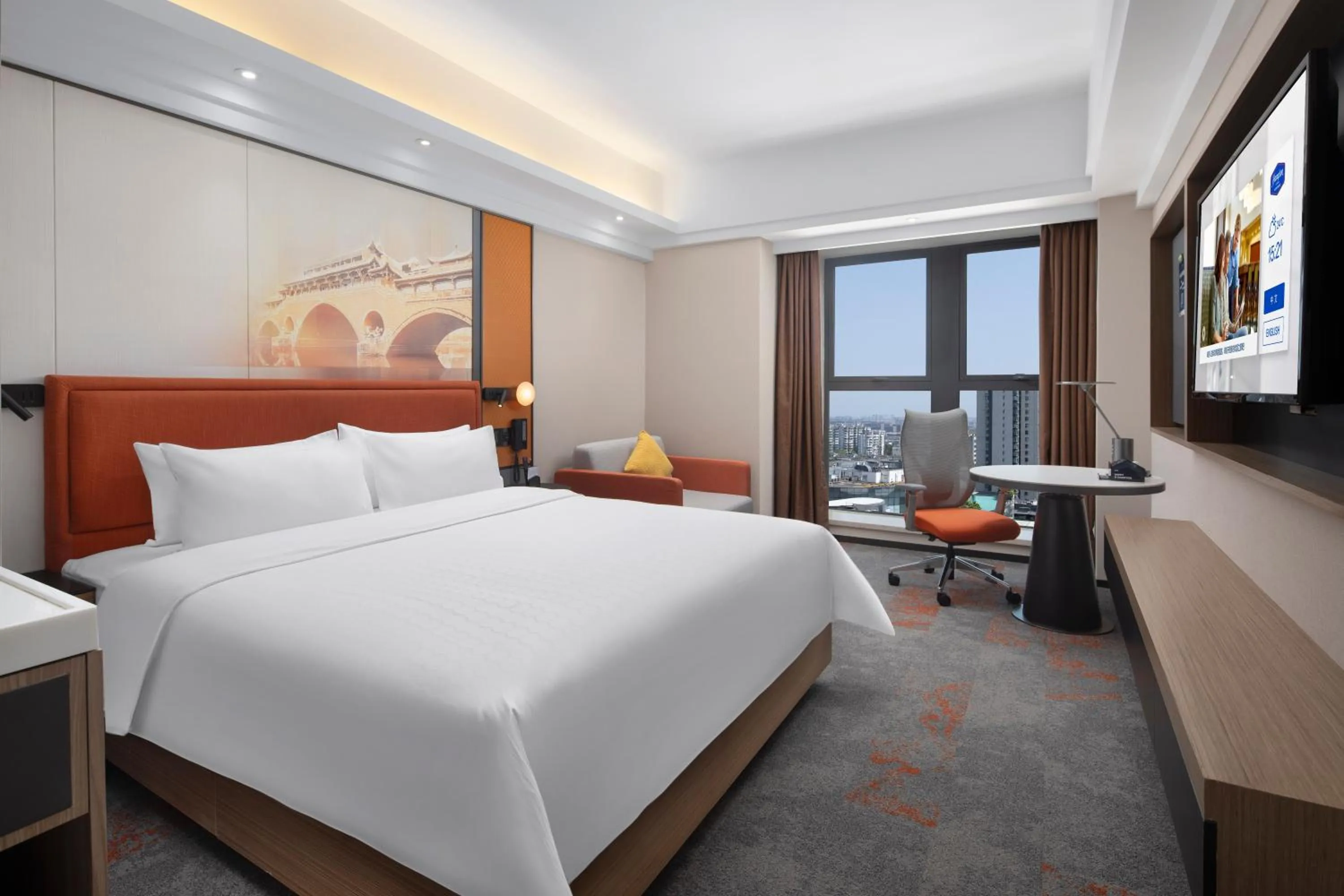 Bed in Hampton by Hilton Chengdu Wuhou Waishuannan
