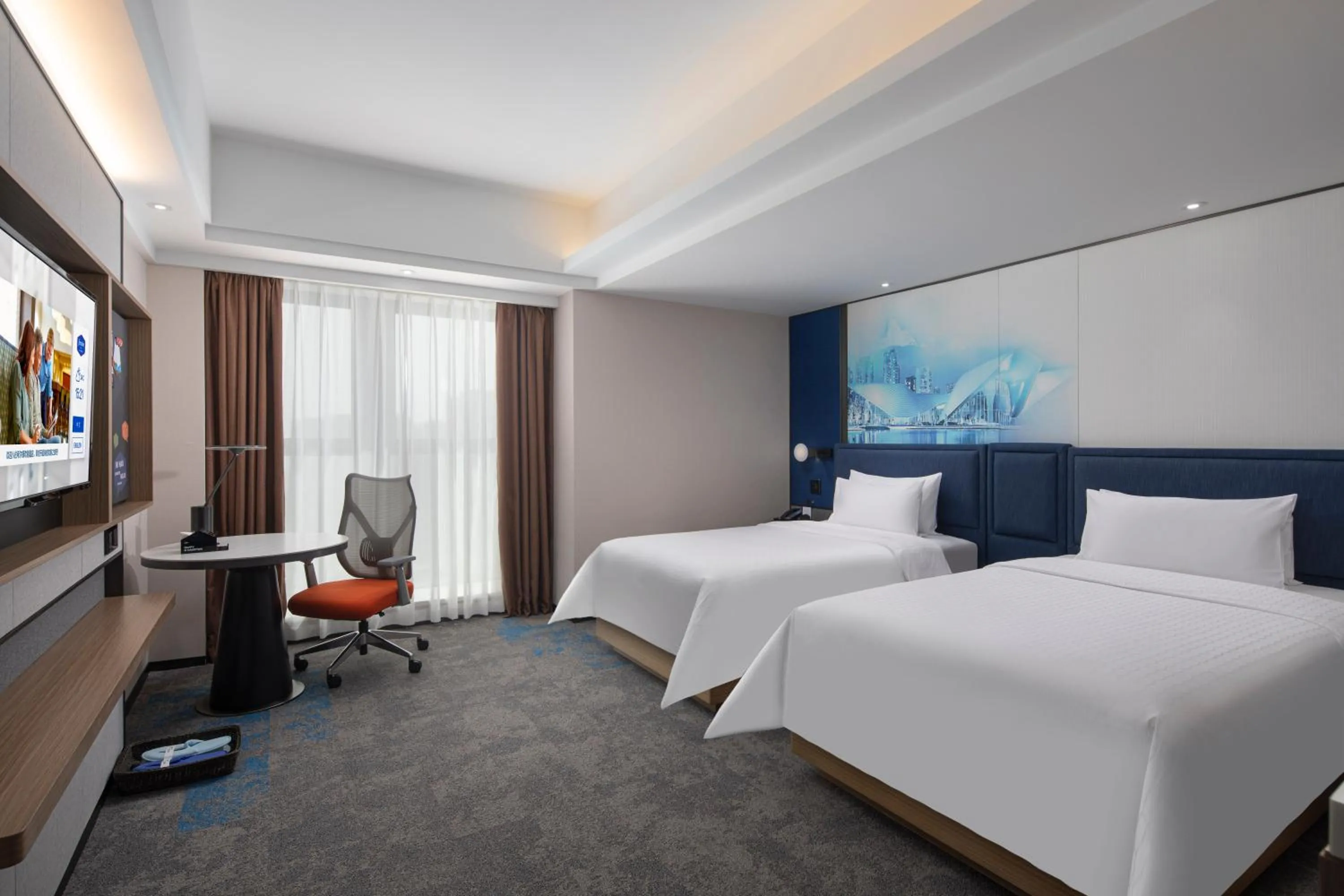 Bed in Hampton by Hilton Chengdu Wuhou Waishuannan