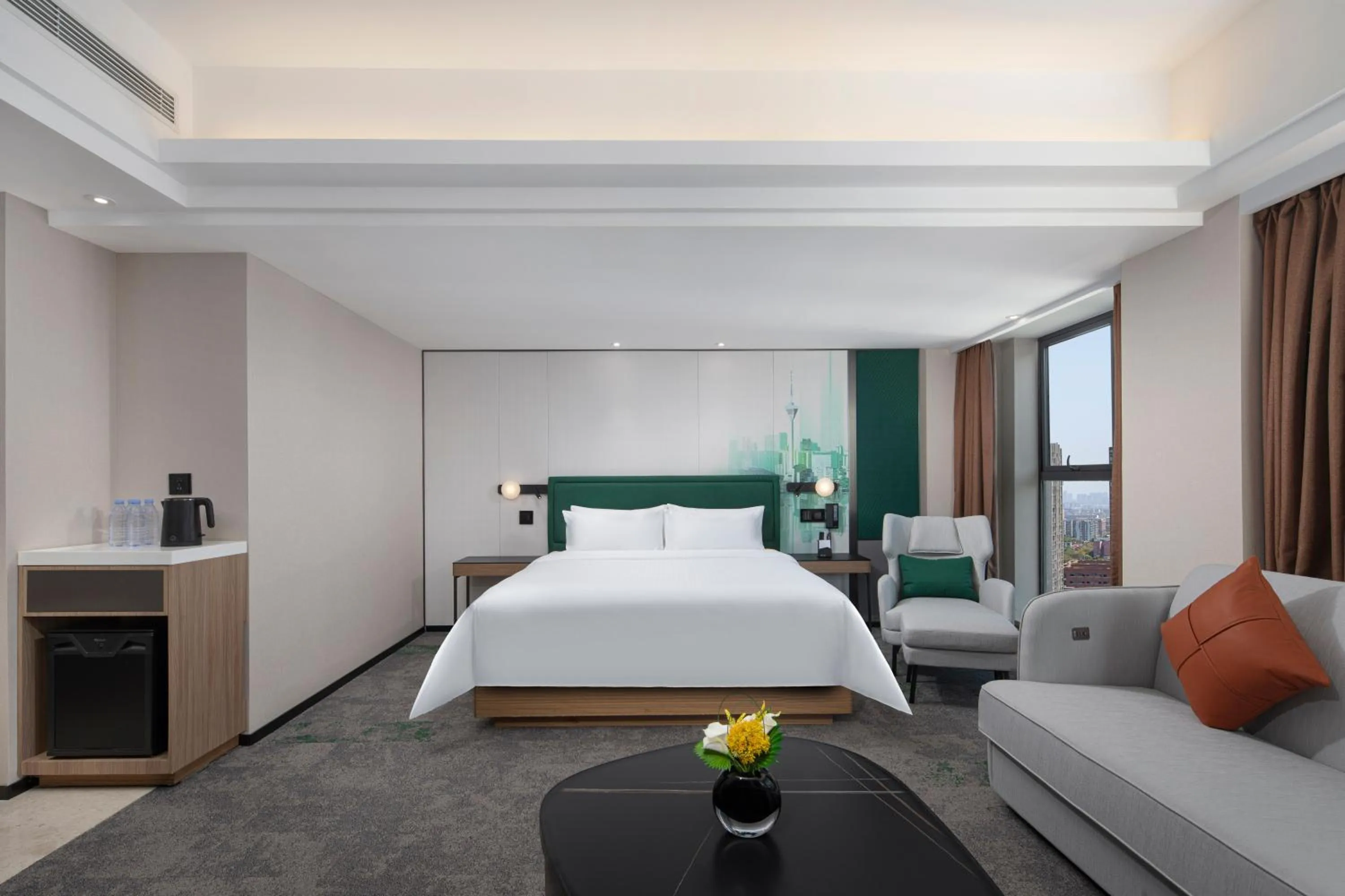 Photo of the whole room, Bed in Hampton by Hilton Chengdu Wuhou Waishuannan