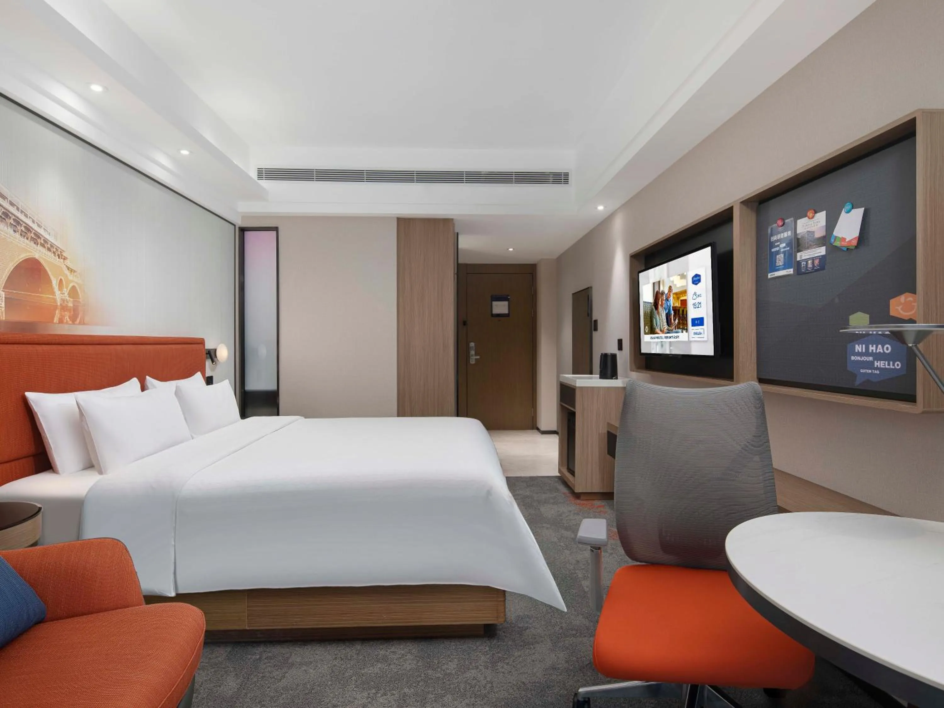 Photo of the whole room, Bed in Hampton by Hilton Chengdu Wuhou Waishuannan