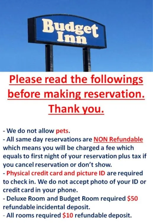 Property building in Budget Inn Motel