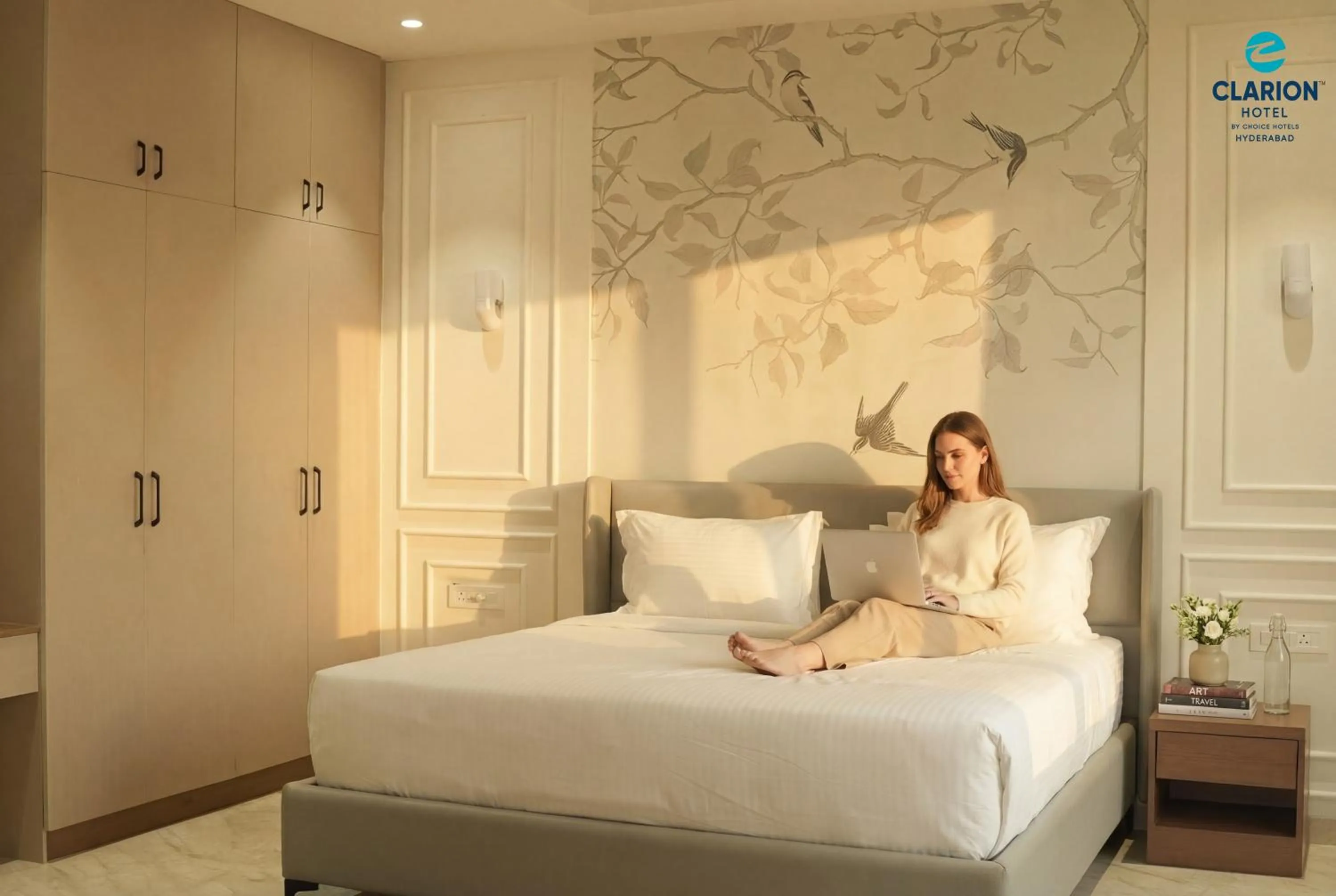 Bedroom, Bed in Clarion Hotel Hyderabad