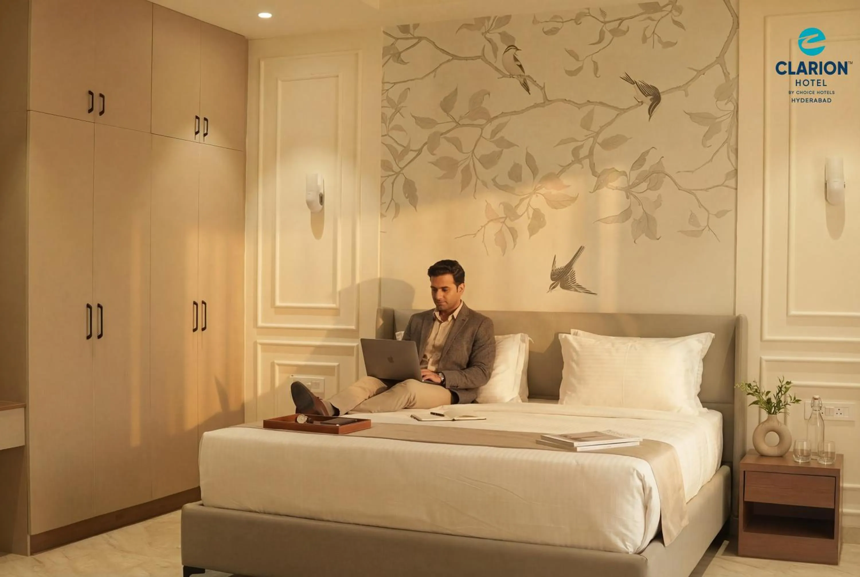 Bedroom, Bed in Clarion Hotel Hyderabad