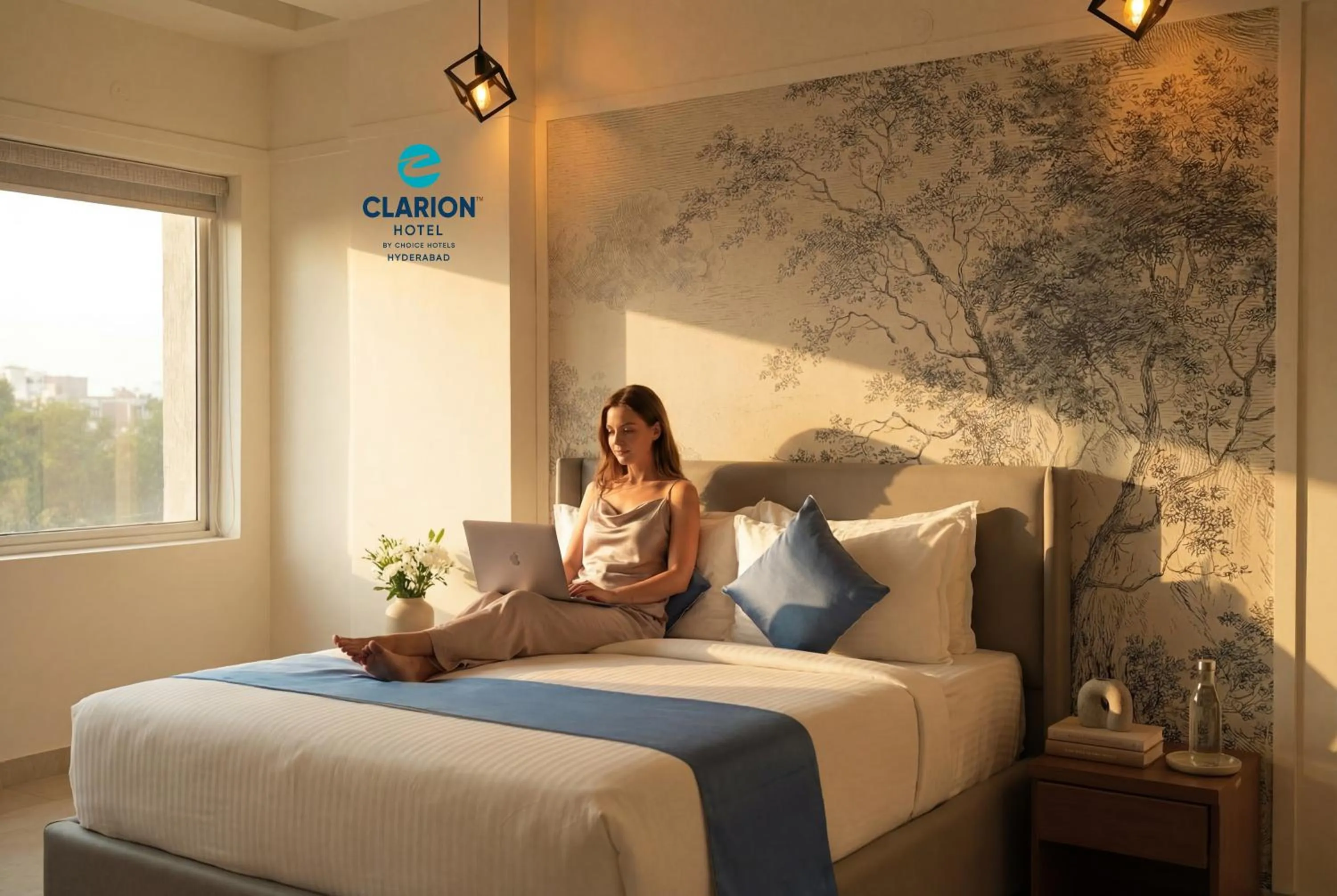 Bedroom, Bed in Clarion Hotel Hyderabad