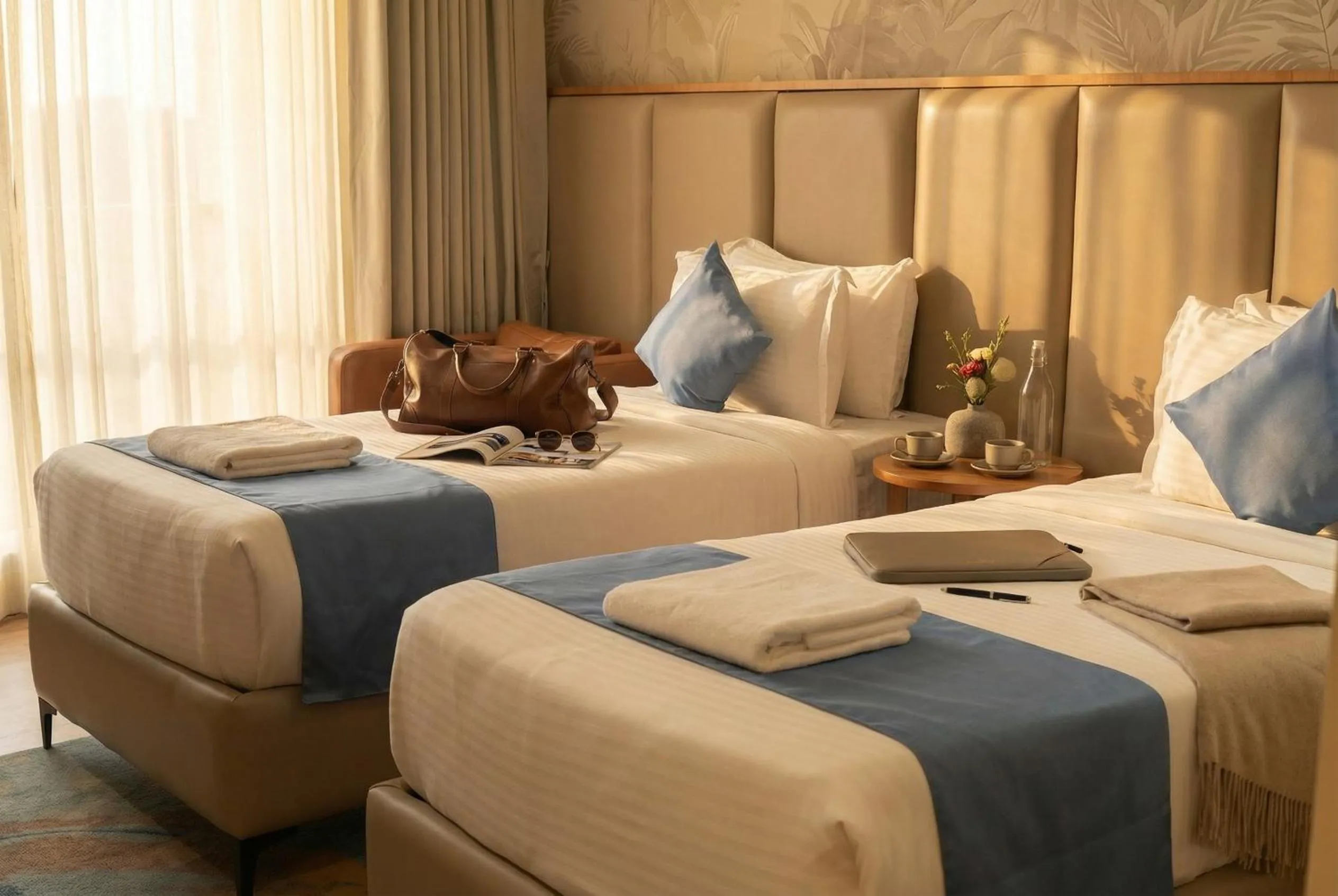 Bed in Clarion Hotel Hyderabad