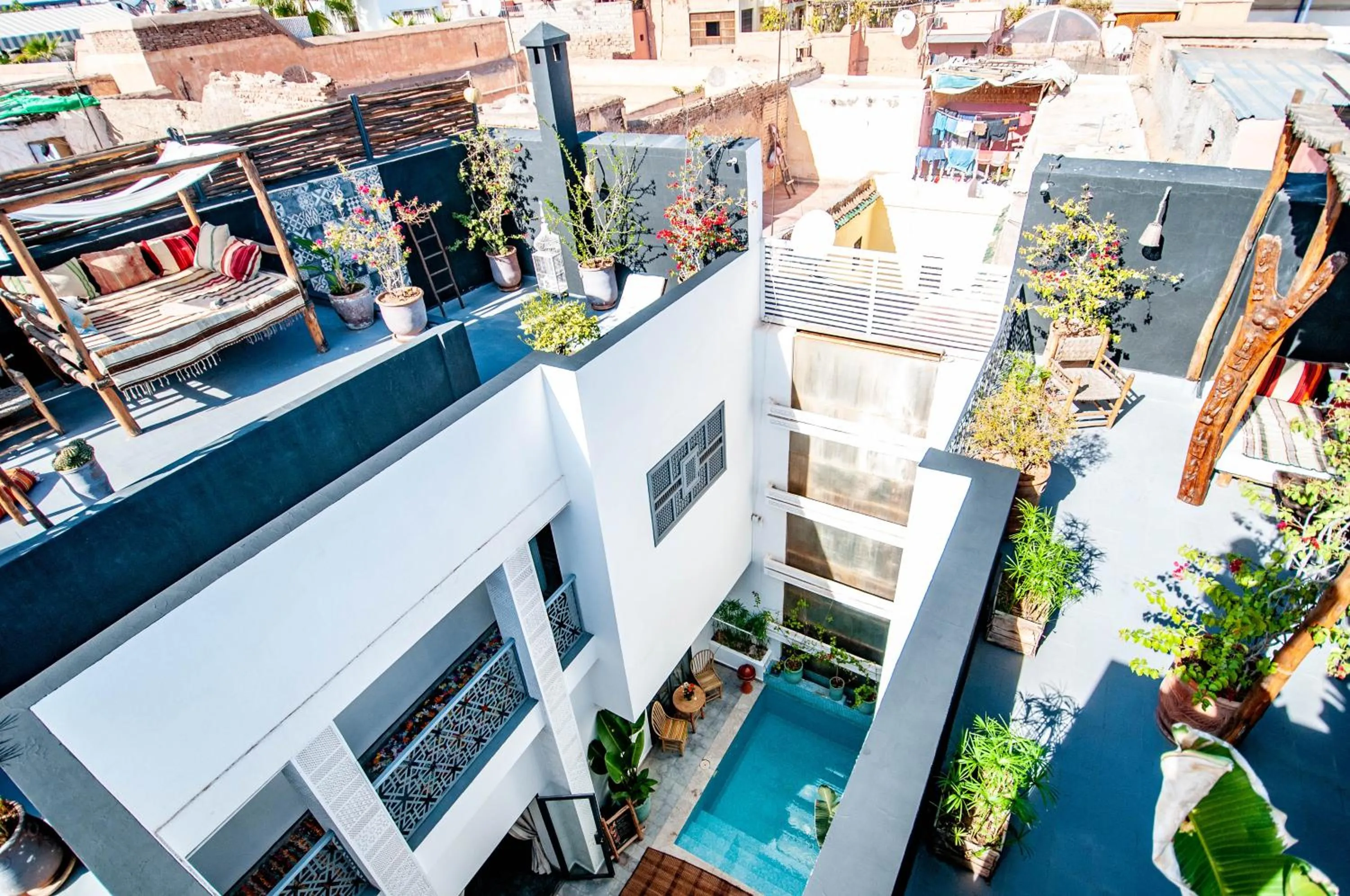 Bird's eye view in Riad Origines