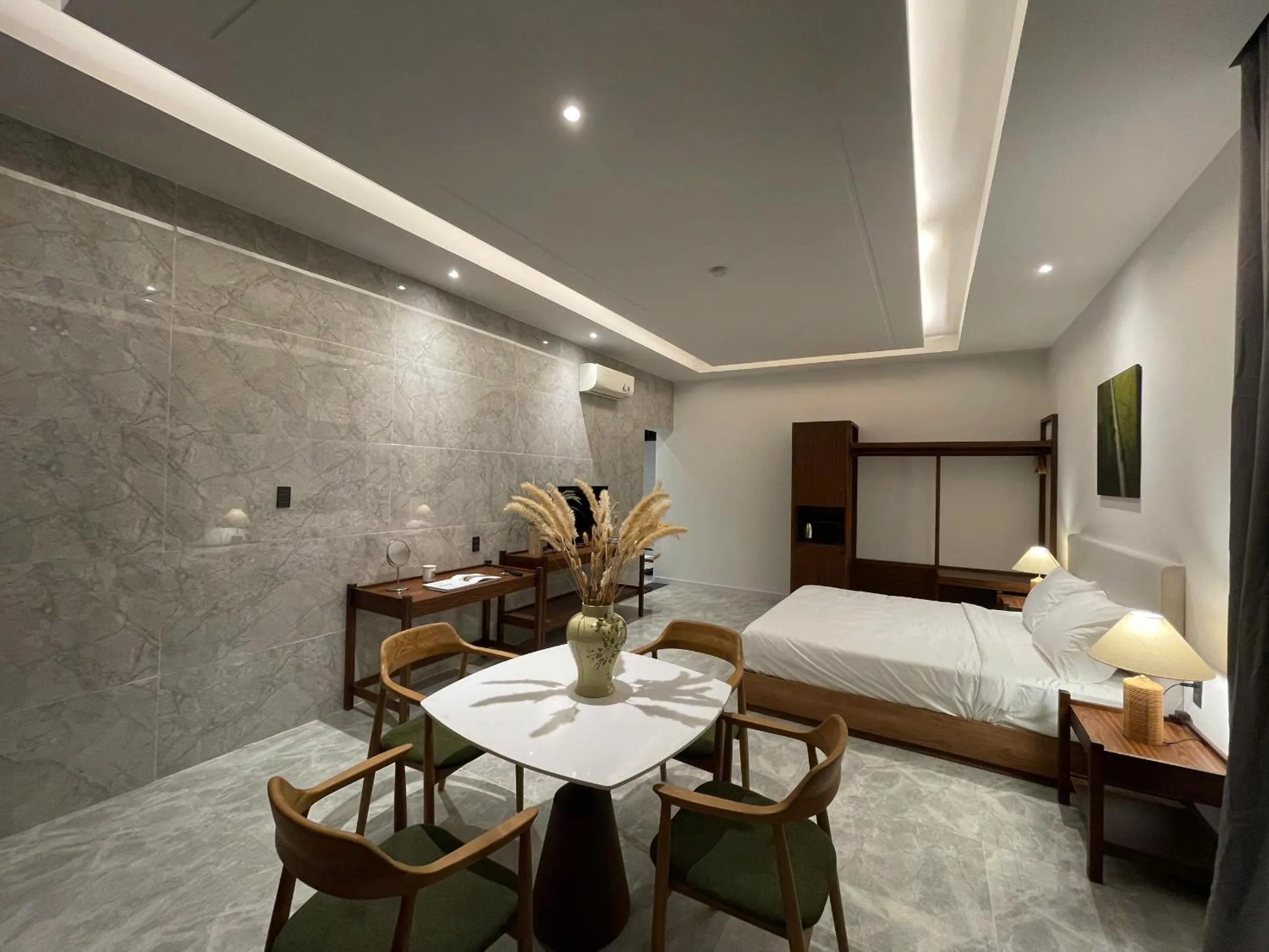 Seating area, Bed in Field Villa Hoàng Diệu