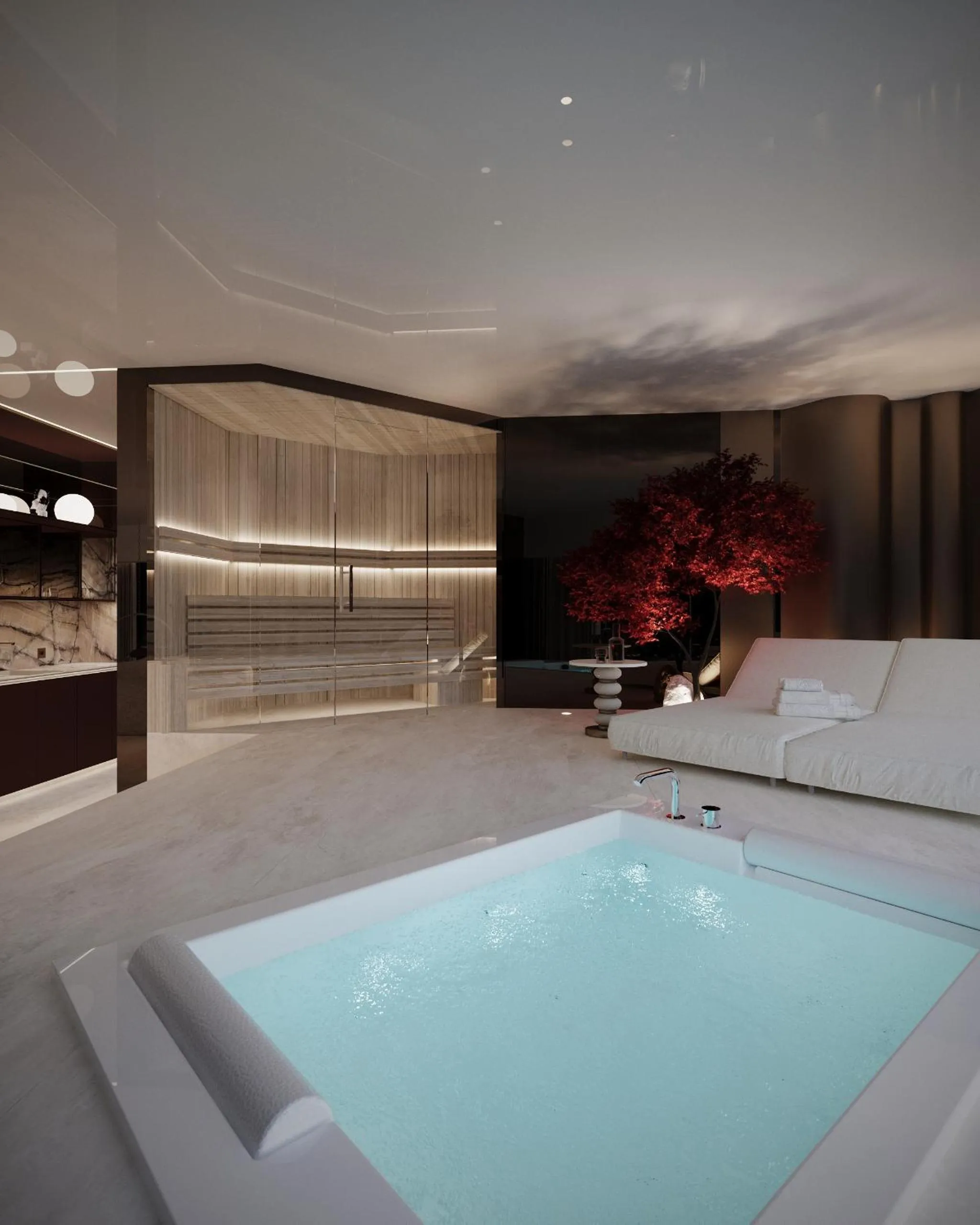 Hot Tub in Apartamenty Sky Tower z Jakuzzi Przy Oknie by BQQK