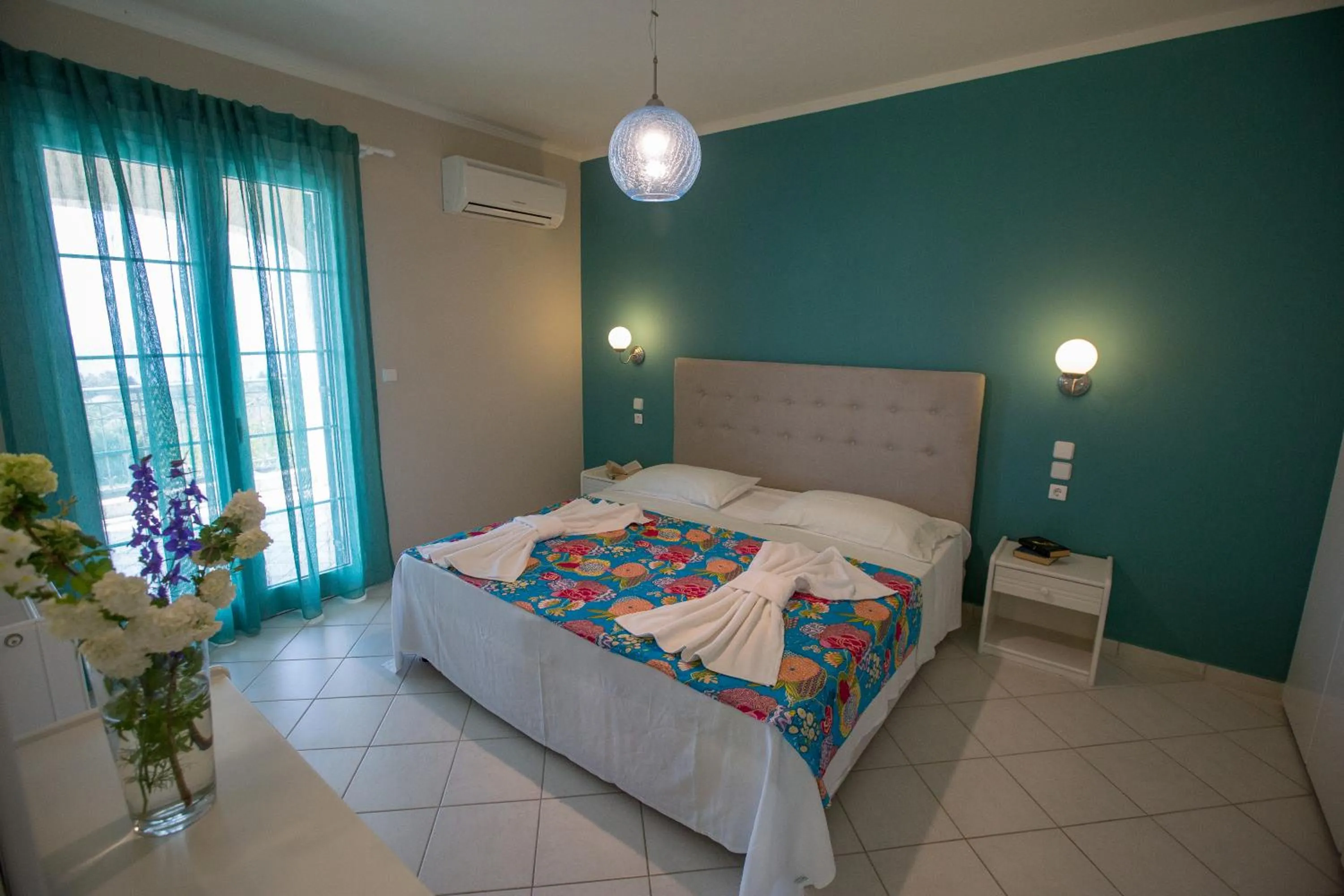 Bed in Villa Theodora