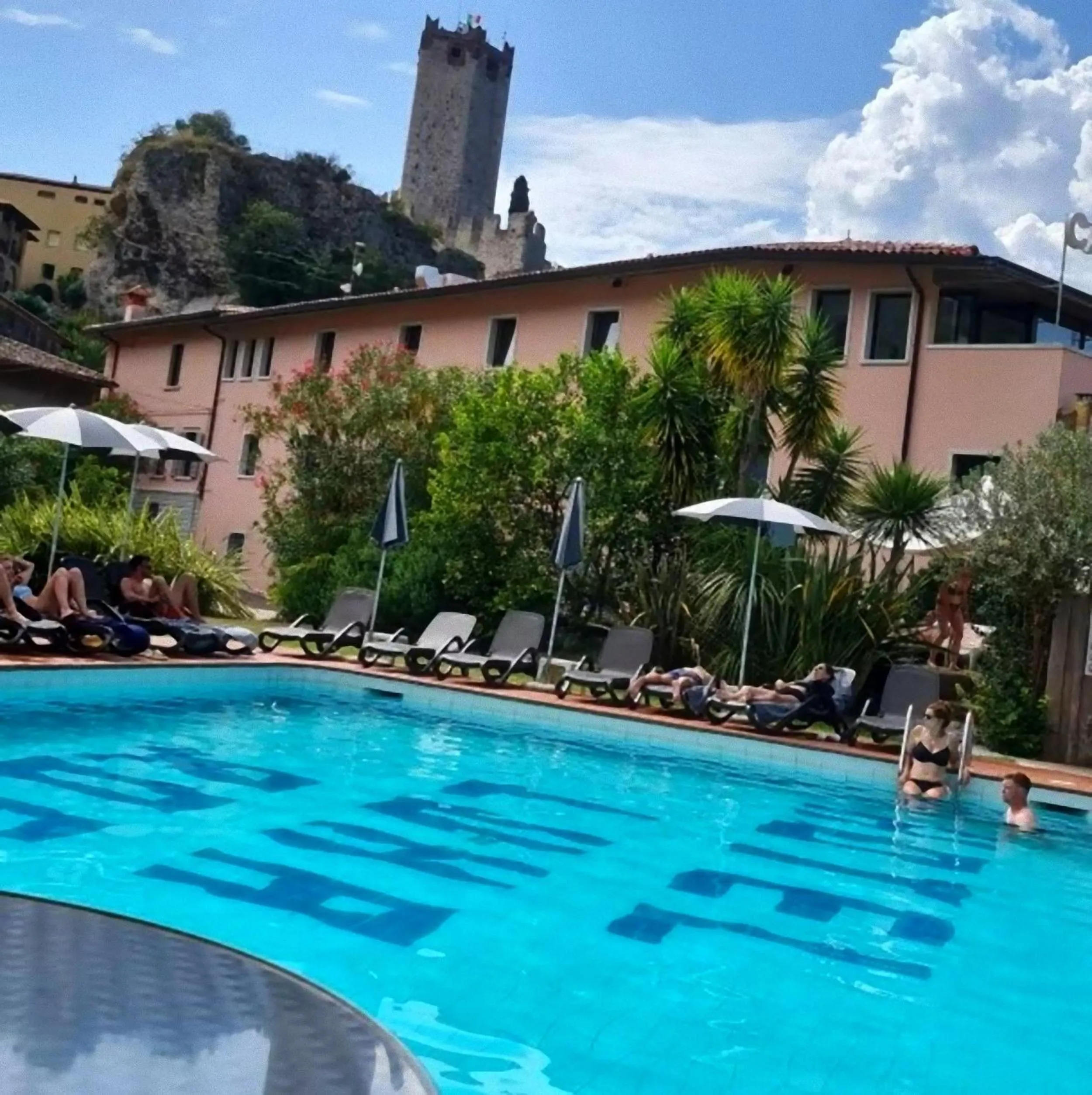 Pool view in Hotel Luna Rossa