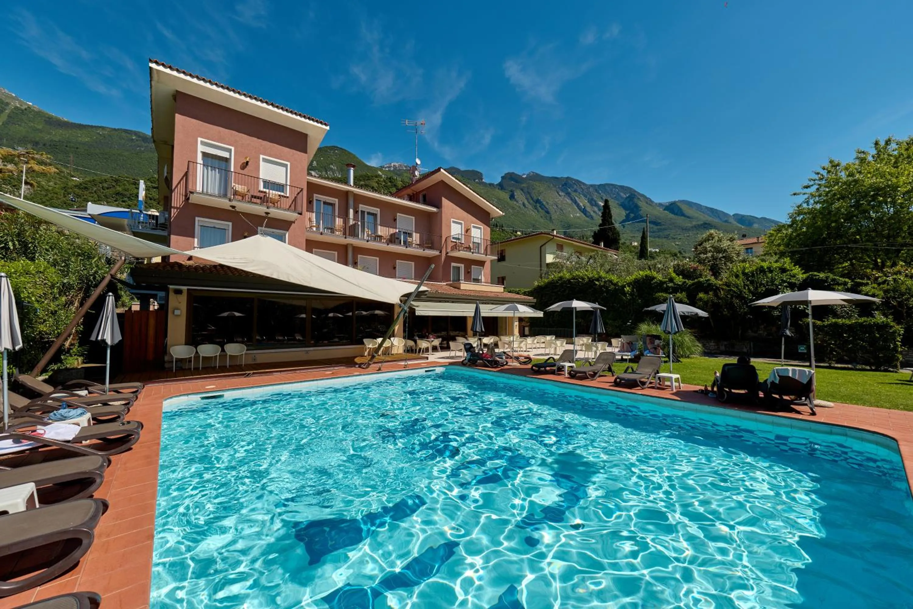 Pool view in Hotel Luna Rossa