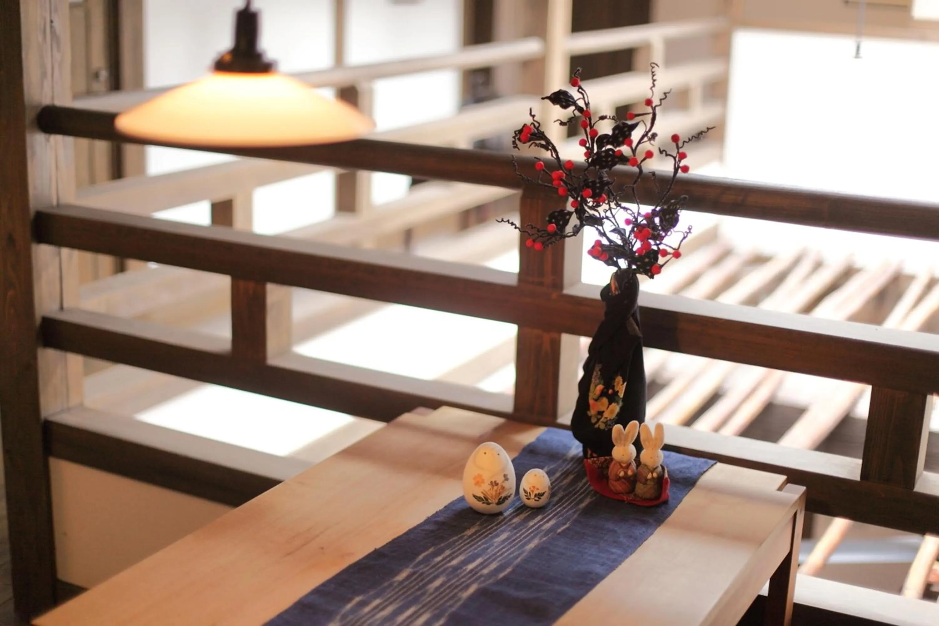 Decorative detail, Bed in Fujiya