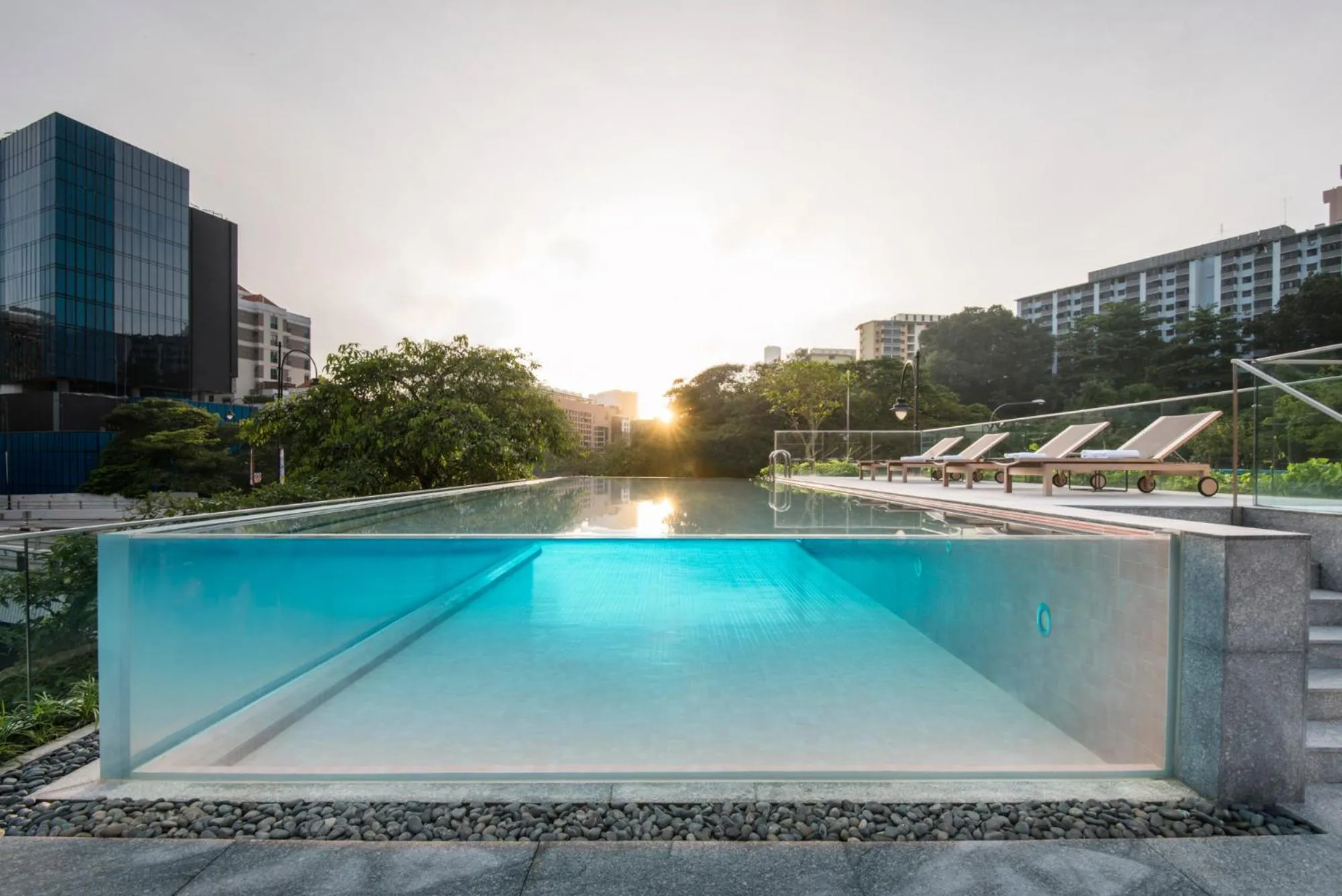 Swimming pool in The Warehouse Hotel, Singapore, a Member of Design Hotels