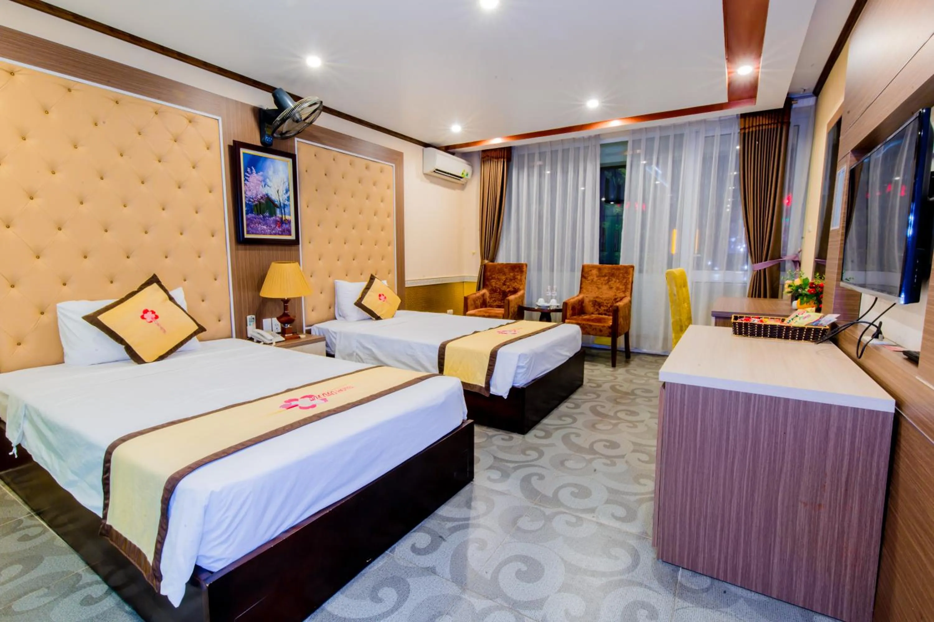 Bed in Hoa Dao Hotel