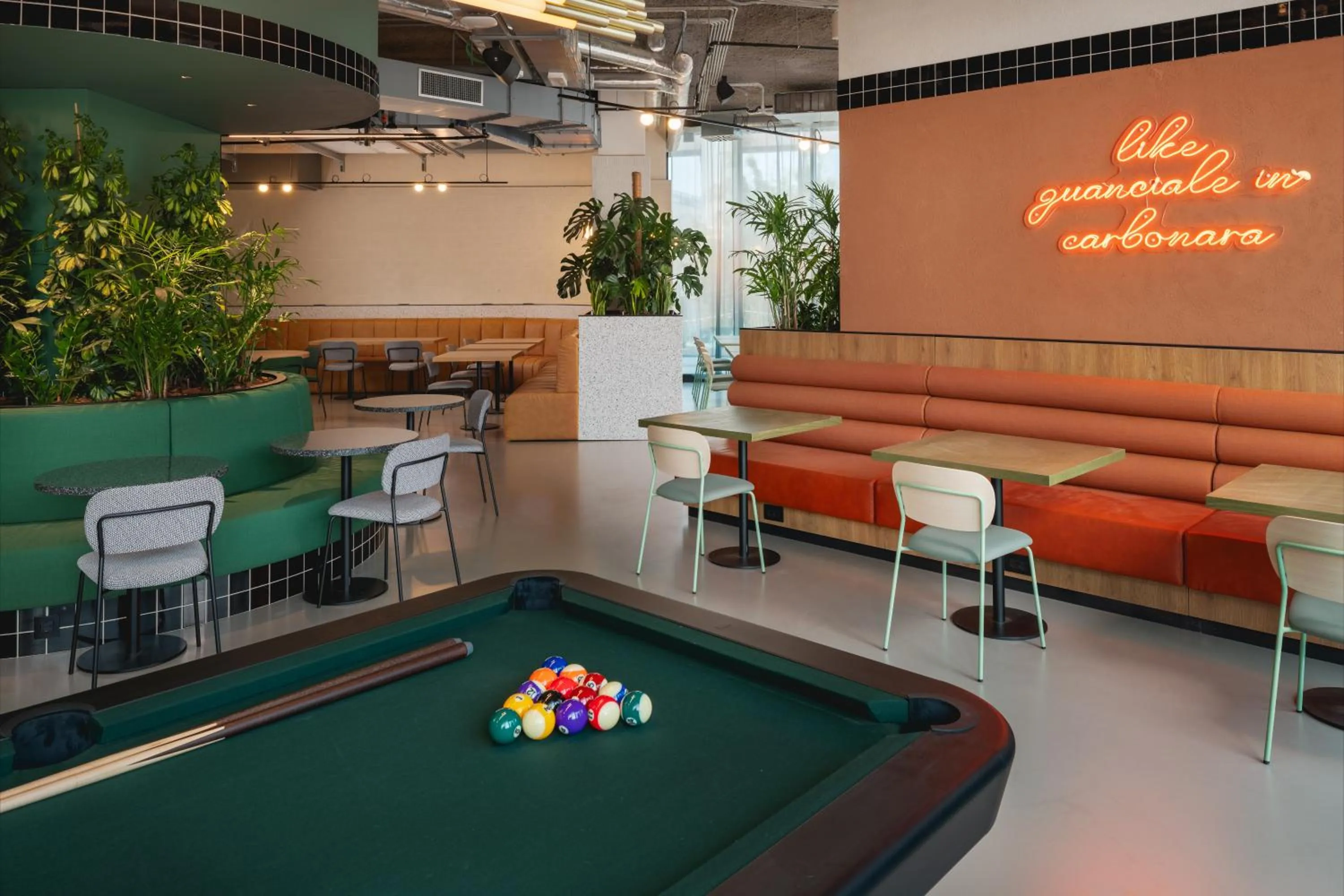 Seating area in The Social Hub Rome