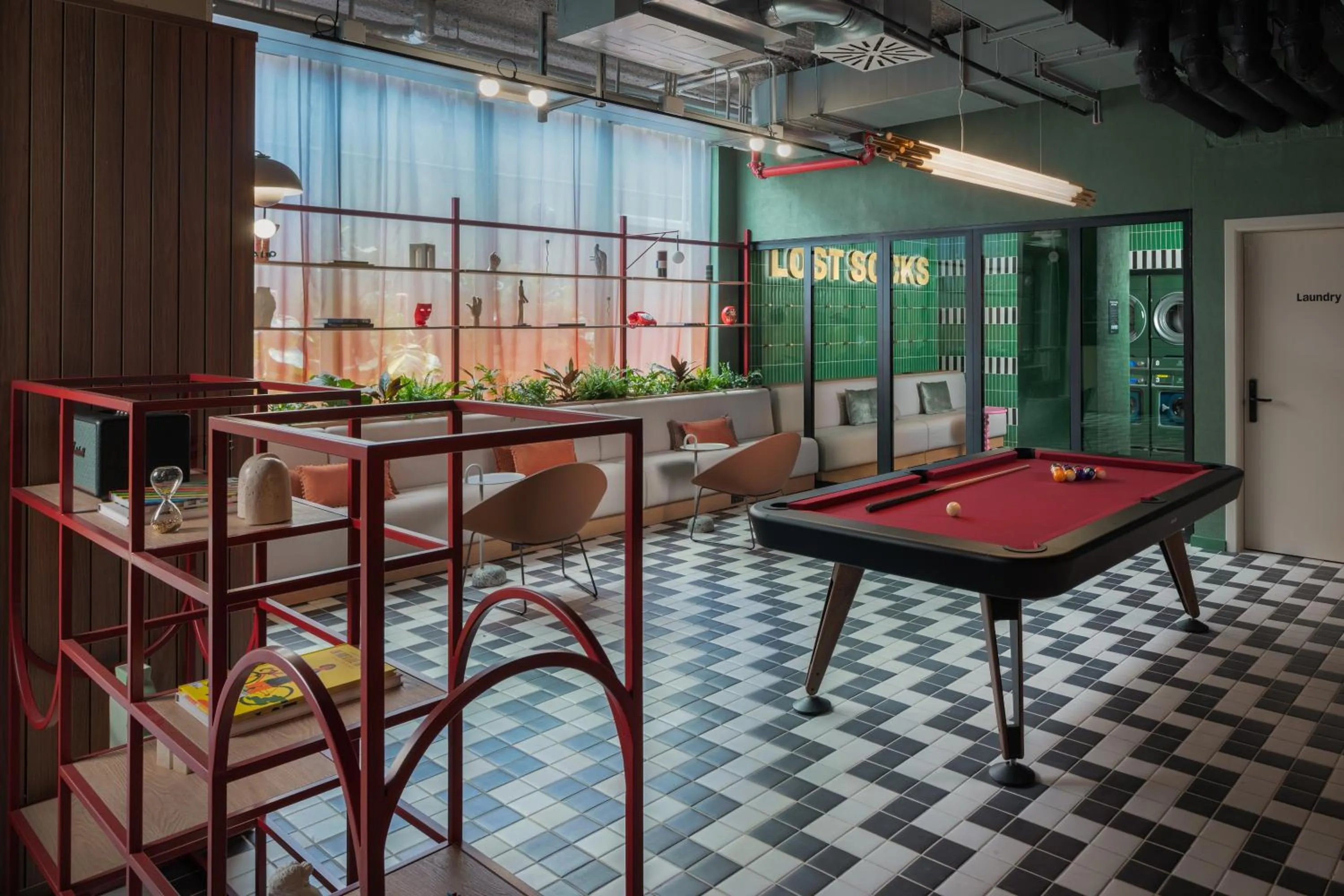 Seating area in The Social Hub Rome