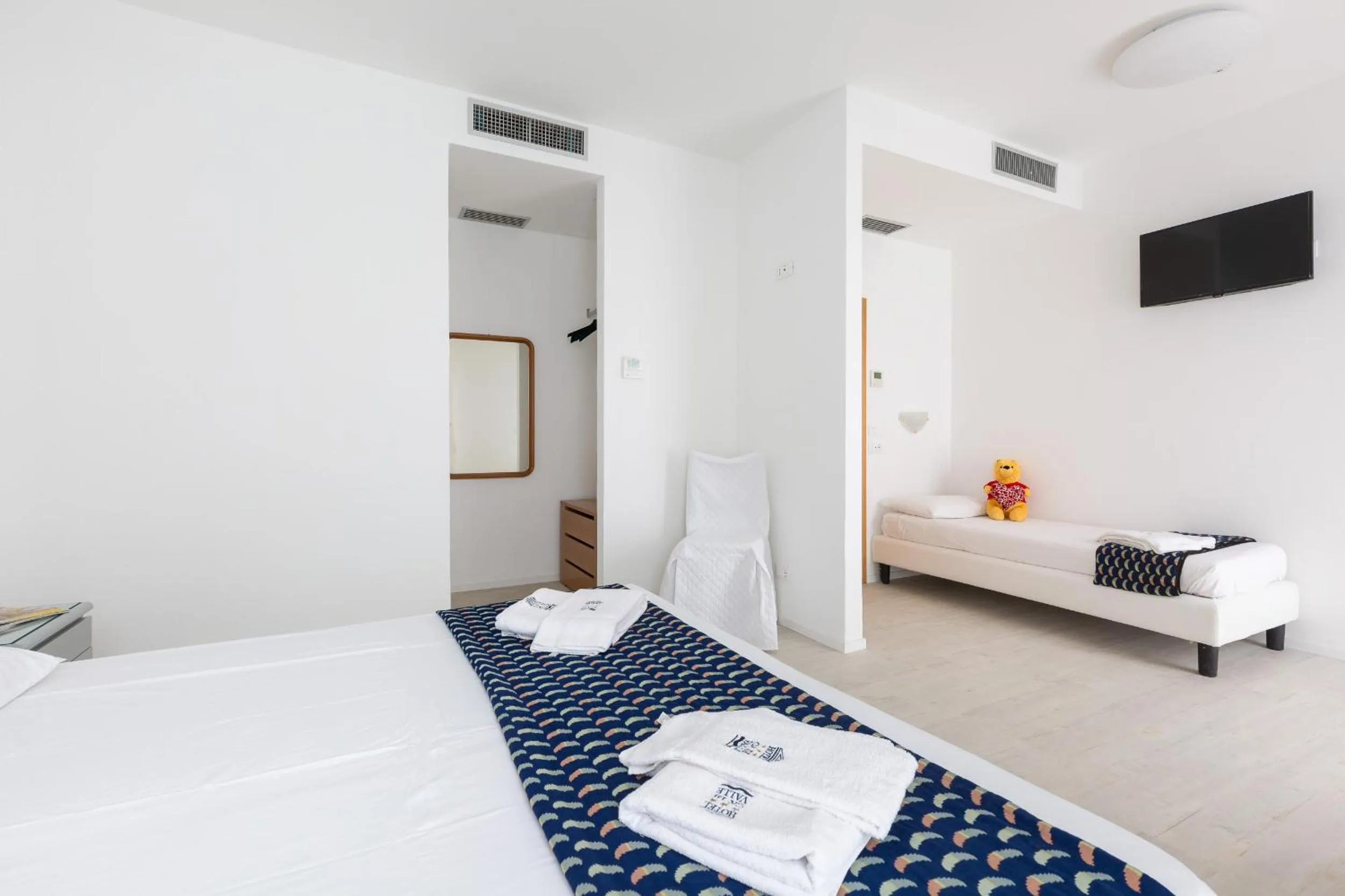 Bed in Hotel Cavallino Bianco