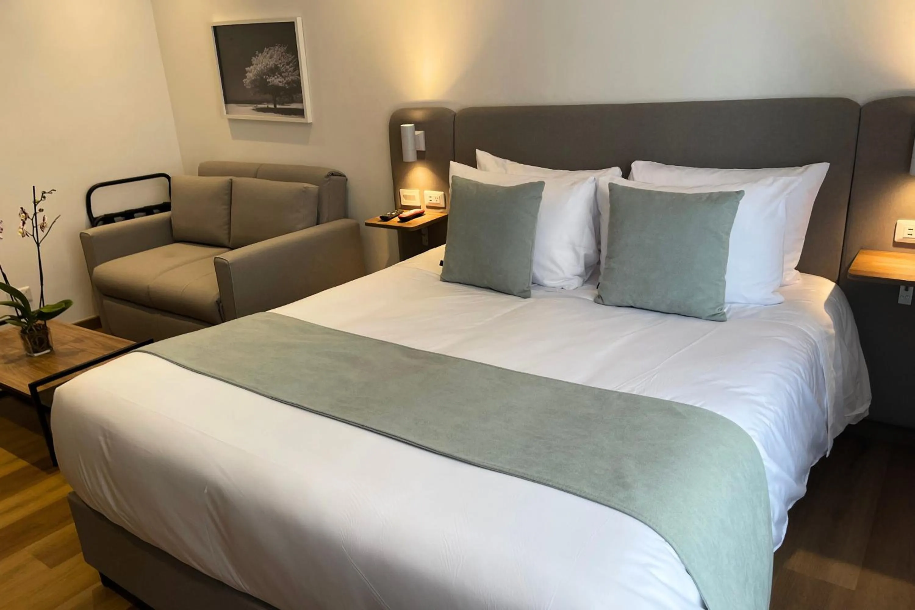 Bed in VOU Suites by Avia Suites