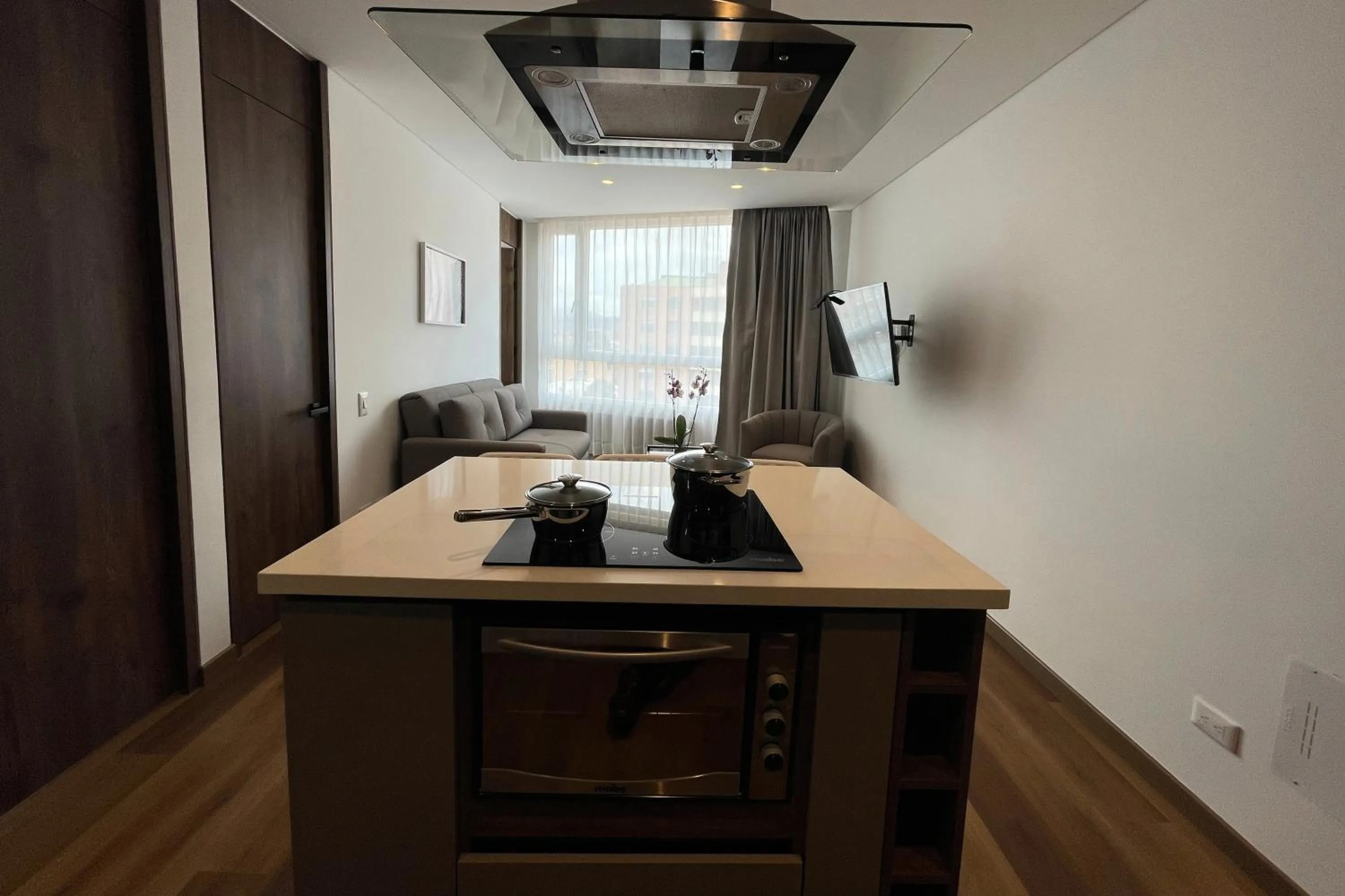 Kitchen or kitchenette in VOU Suites by Avia Suites