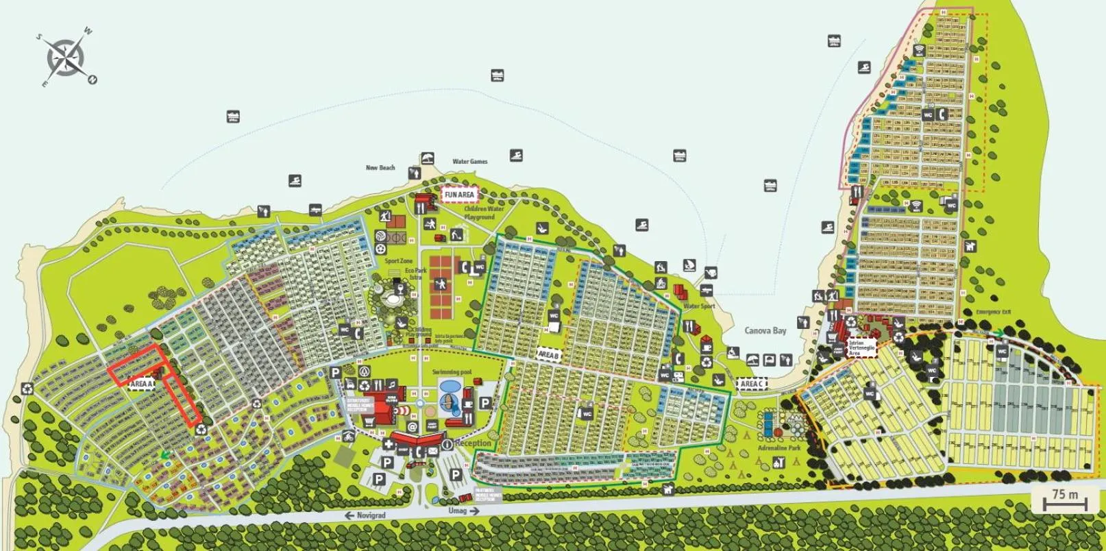 Neighbourhood in Mobile Homes Relax Park Umag